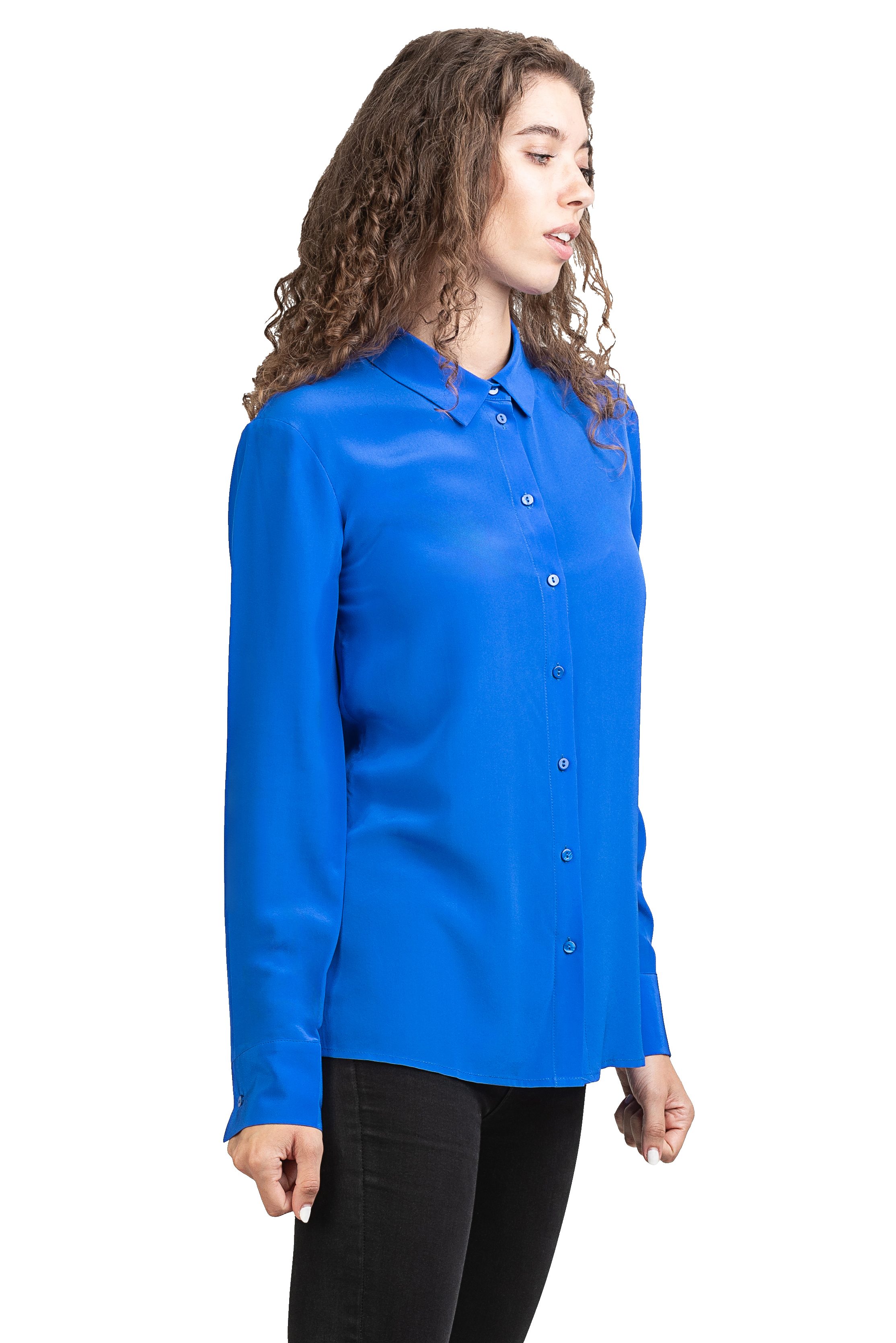 Posh Gear Seidenbluse Damen Seidenbluse Collettoseta Bluse aus 100% Seide 100% Seide