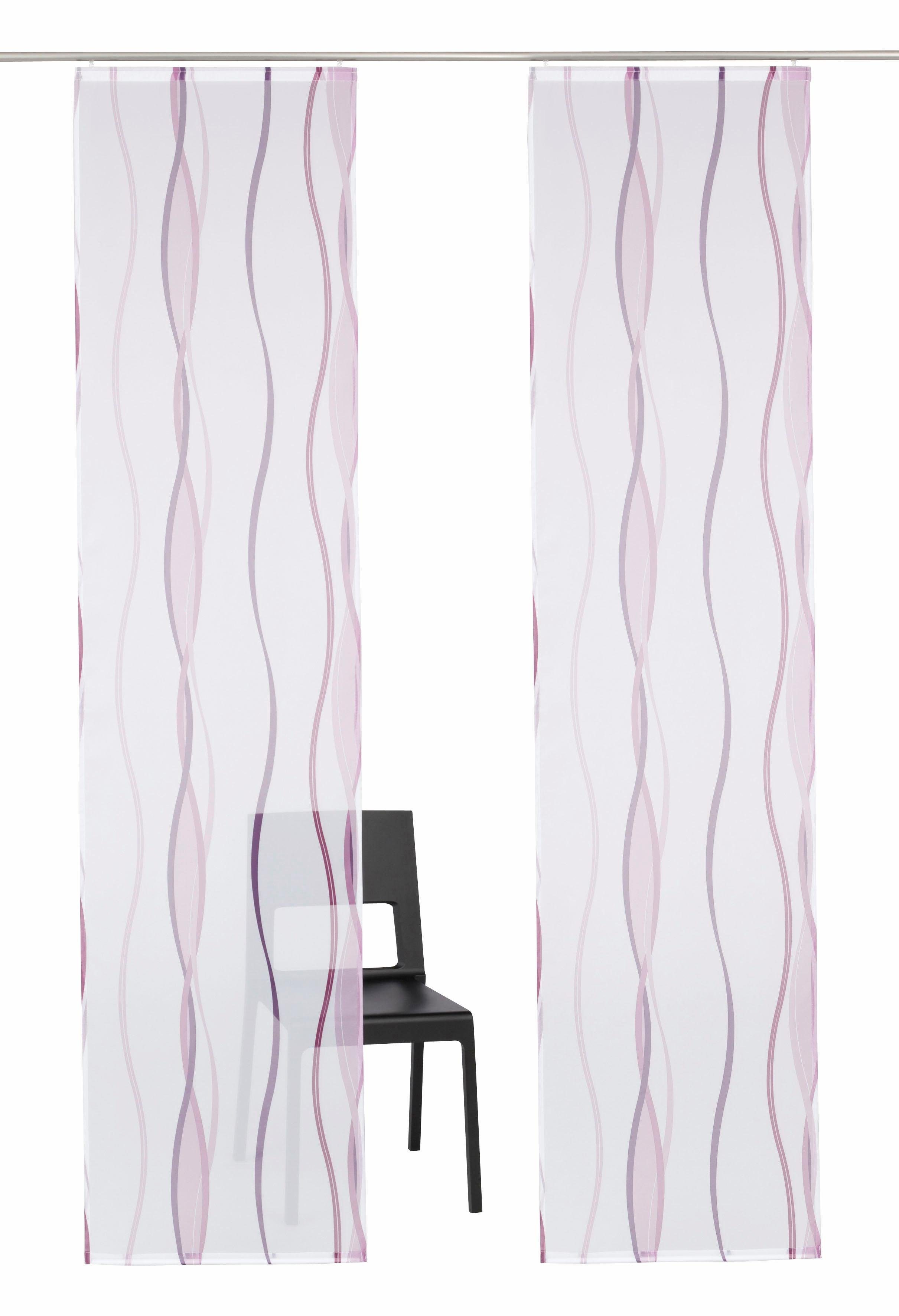 my home Schiebegardine Dimona (2 St), Klettschiene, transparent, Voile, 2-e günstig online kaufen