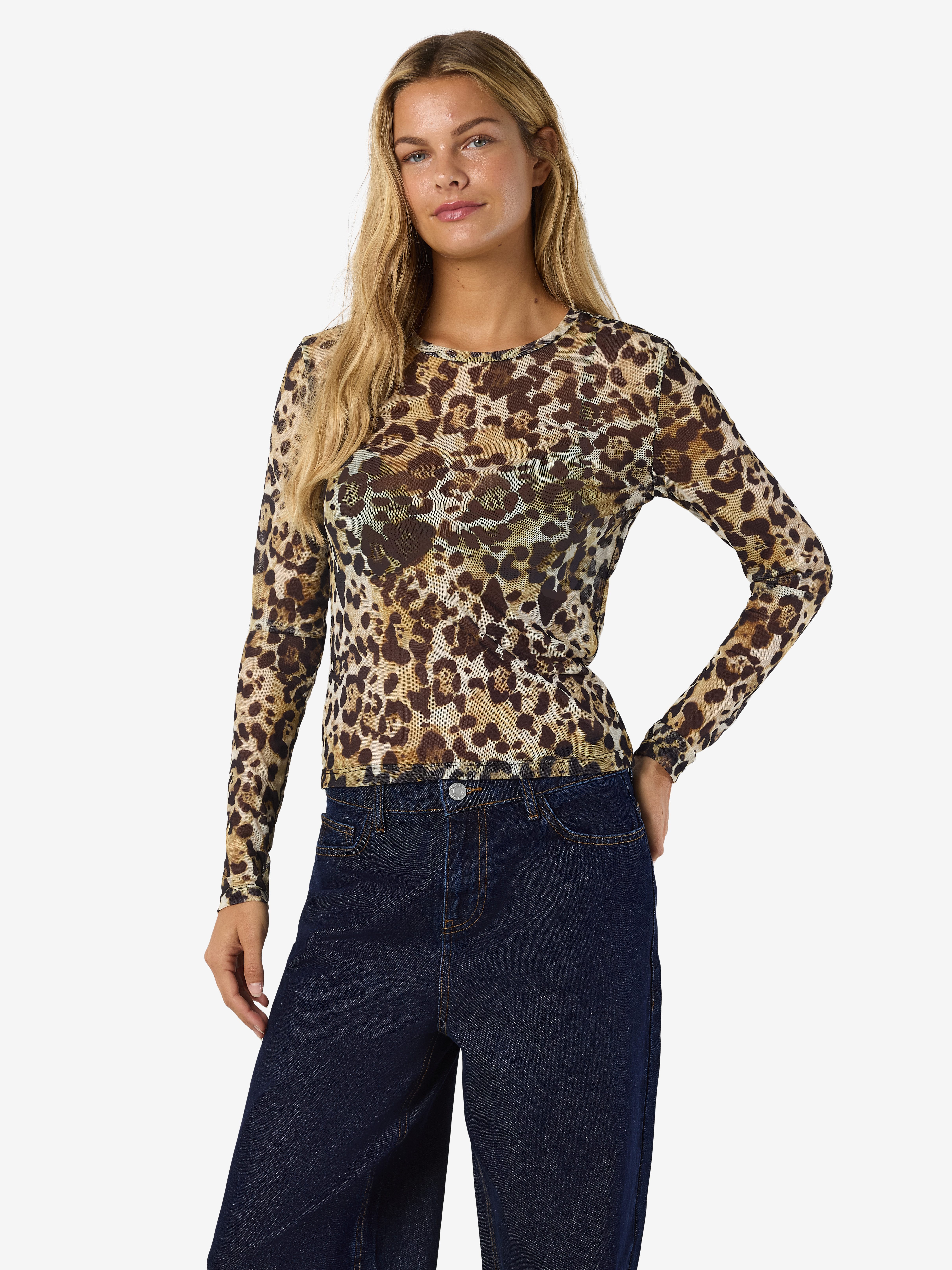 Noisy may Netzshirt NMJUDITH L/S MESH TOP BG NOOS transparent günstig online kaufen