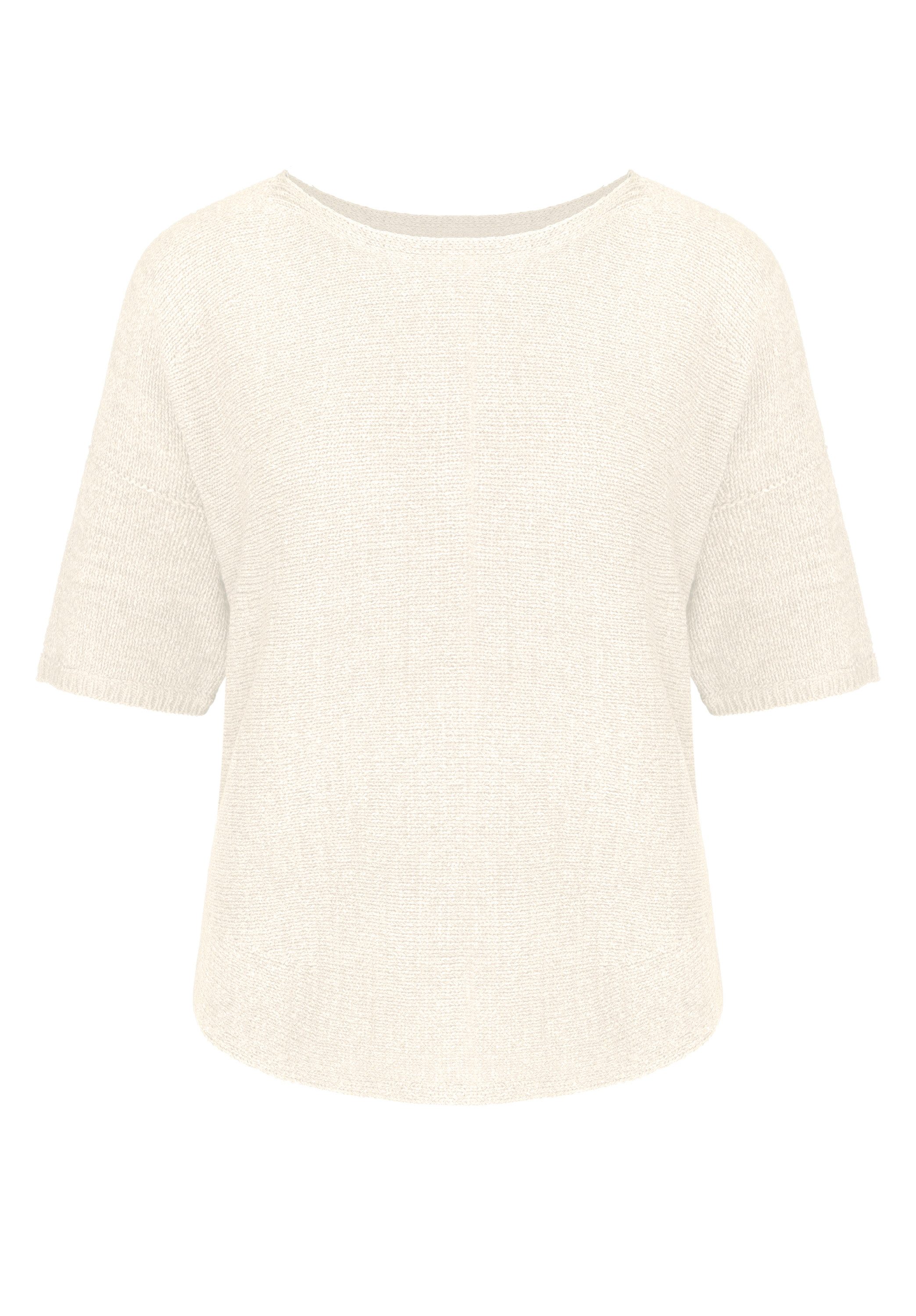 bianca Strickpullover OLINDE in sommerlichem Bändchengarn und Trendfarbe