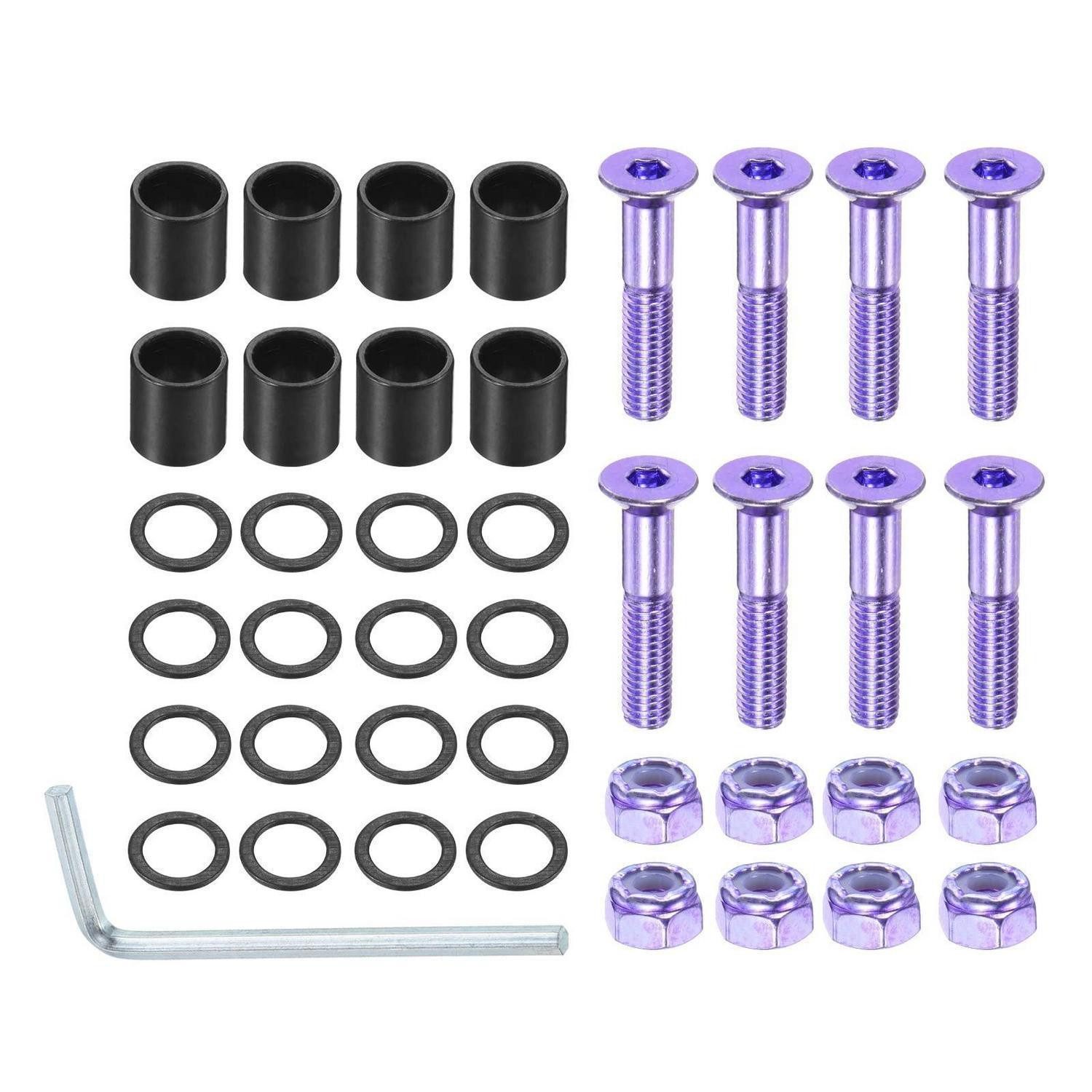 LuxusKollektion Skateboard Skateboard Hardware Set Lila 25mm (1-St)