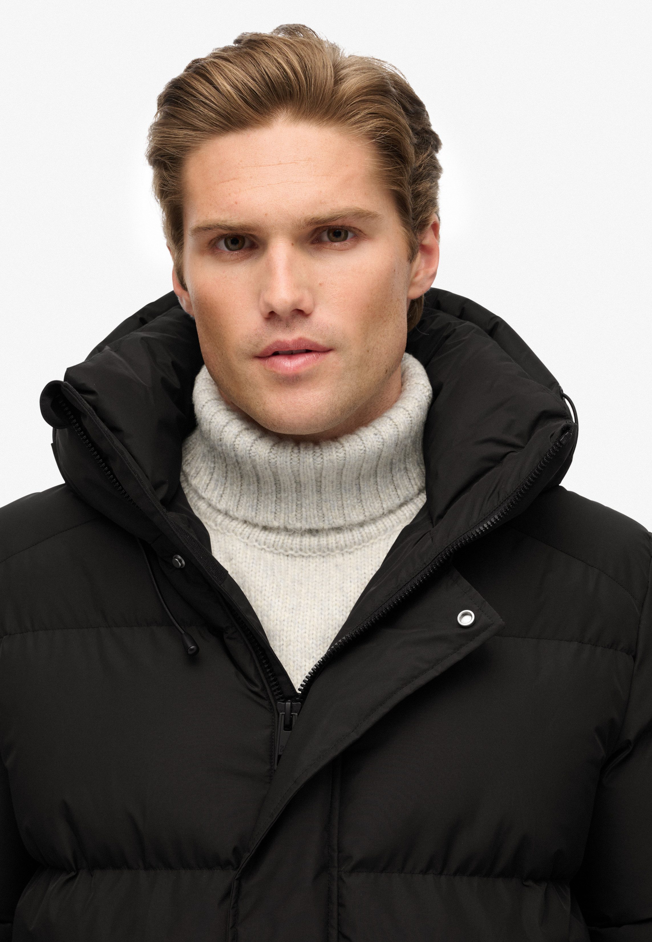 Superdry Steppjacke HOODED 5 BAFFLE SPORTS PUFFER Kunstfaser, relaxed fit – Bild 5 von 5