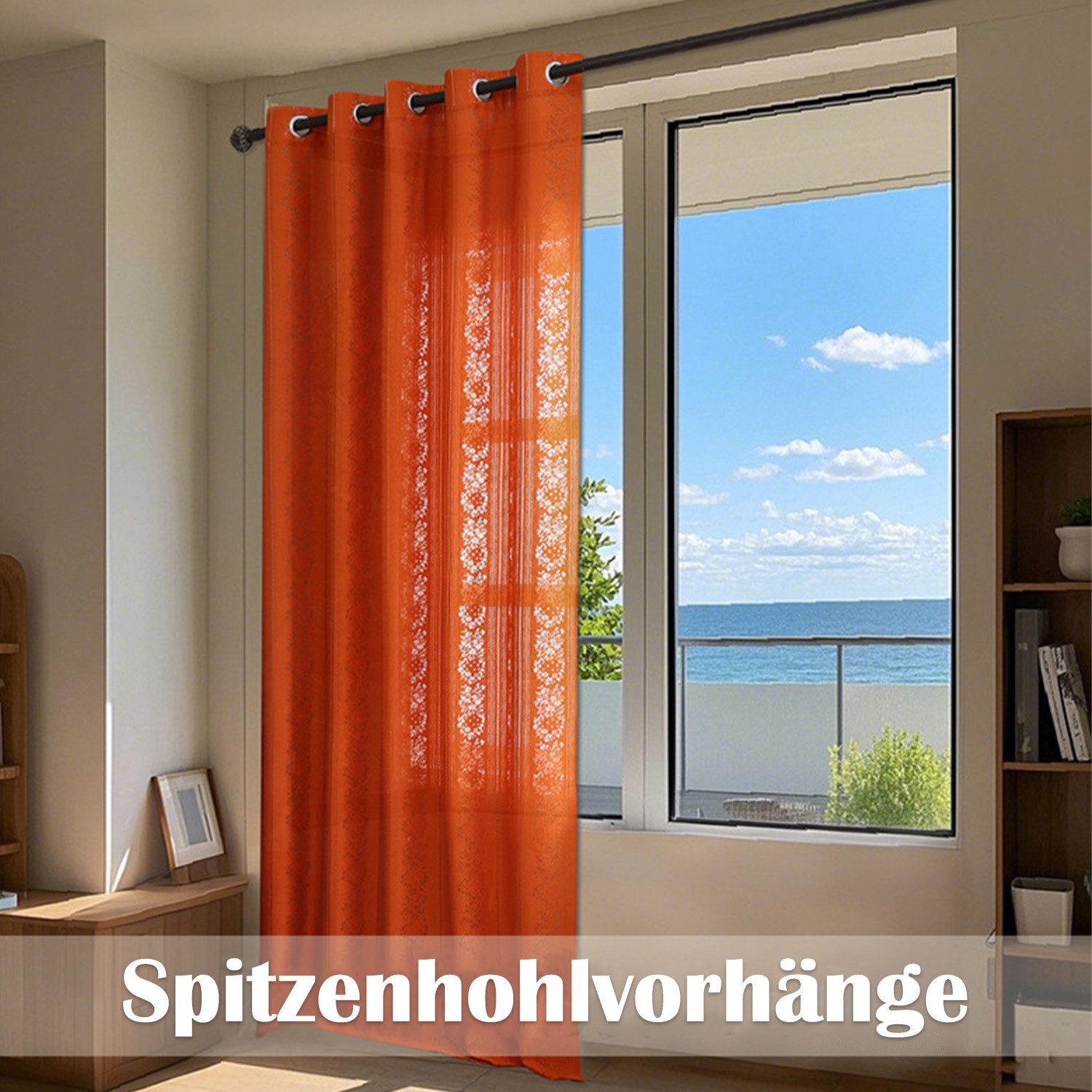 Refttenw Gardine Spitze Vorhang Vintage Jacquard günstig online kaufen