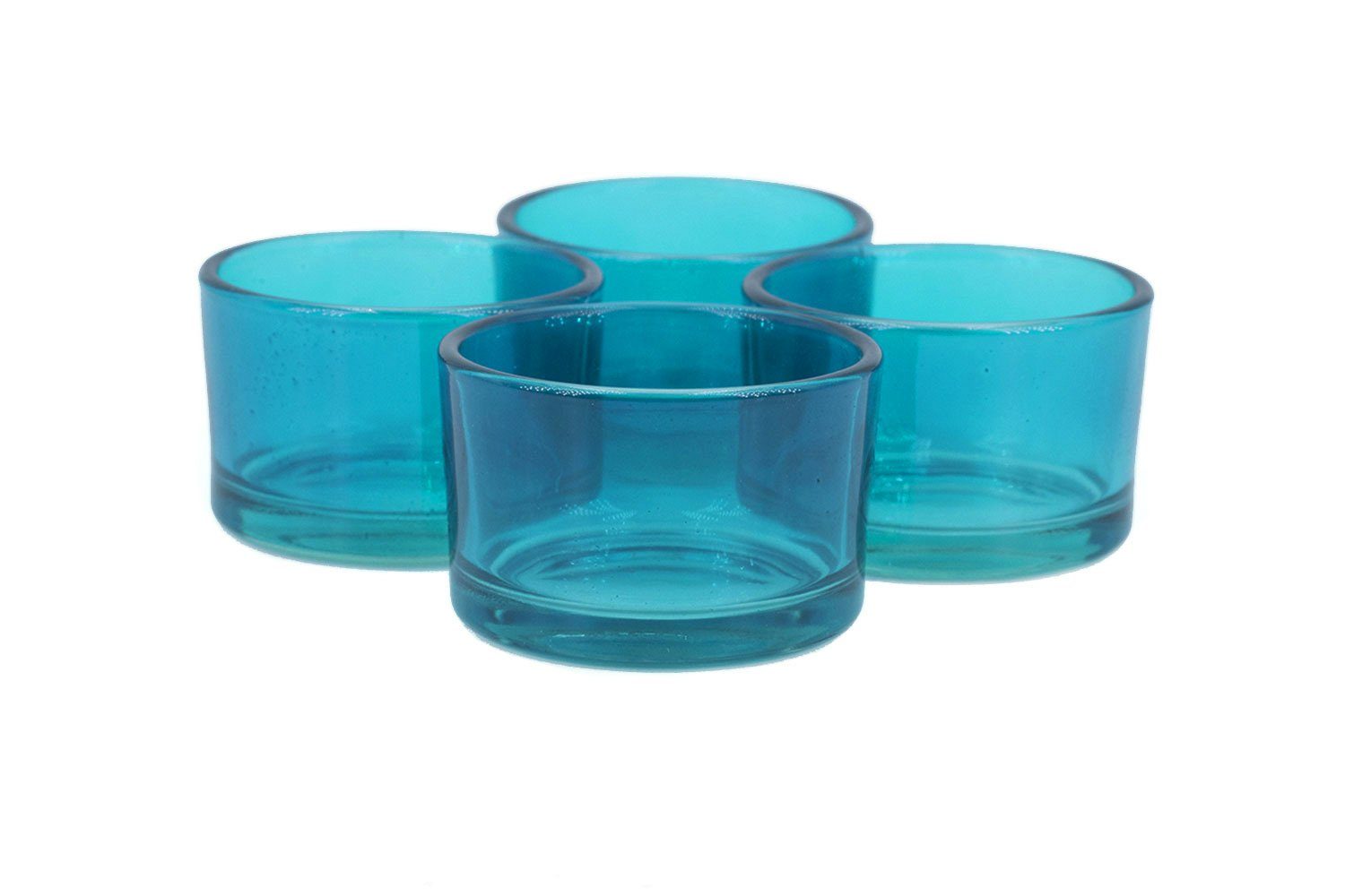 Creativery Teelichthalter, Teelichtgläser klein 51x33mm dunkel türkis 4er S günstig online kaufen