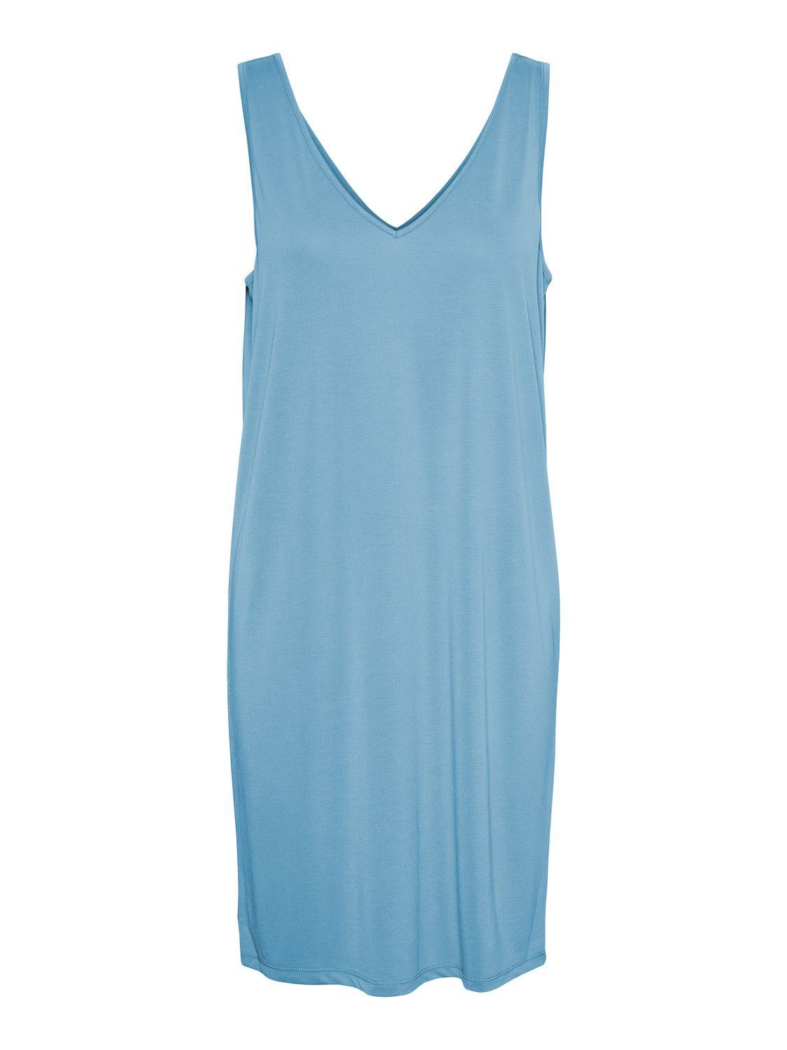 Kleid Kurzes Moda Vero Ärmelloses Basic 4106 1-tlg) VMFILLI Shirtkleid Blau in Mini (kurz,
