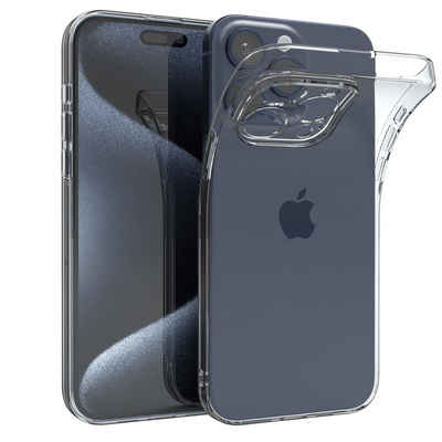 EAZY CASE Handyhülle für iPhone 15 / 15 Plus / 15 Pro / 15 Pro Max Case 6,7 Zoll, durchsichtige Hülle Ultra Dünn Silikon Backcover TPU Telefonhülle Klar