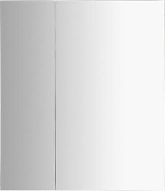 andas Spiegelschrank Lund Badschrank Schrank Bad WC Spiegel ohne LED Badezimmerspiegelschrank Spiegel Badspiegel mit 2 Türen Breite 60cm