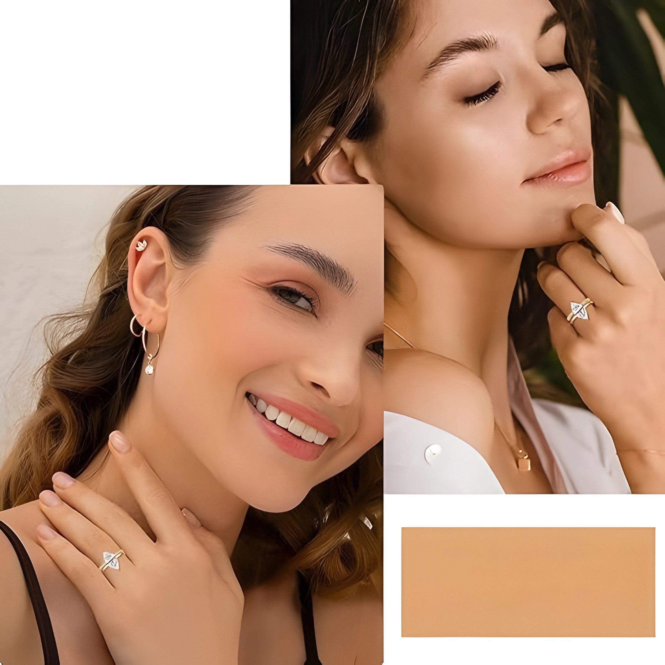 Jumpeak Trauring 3ct-Diamantring im Marquise-Schliff, im Labor gezüchtet, Brautring-Set, IGi-Zertifikat Premium Brautring oder Freundin Geschenk