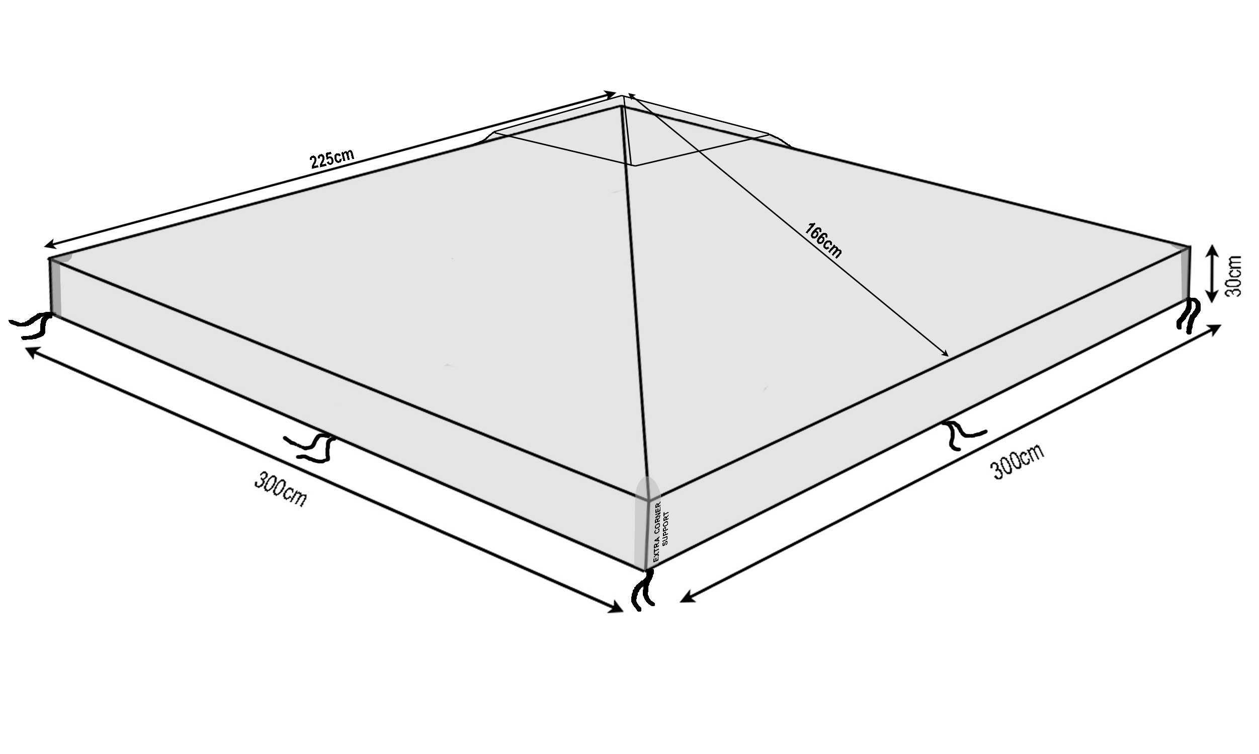 Quick Star Pavillon-Schutzhülle Pavillon Schutzhaube 3x3m Transparent Doppe günstig online kaufen