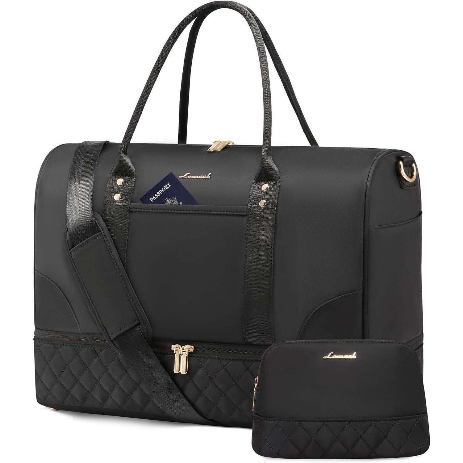 LuxusKollektion Reisetasche Reisetasche Damen Weekender Bag mit Schuhfach N günstig online kaufen