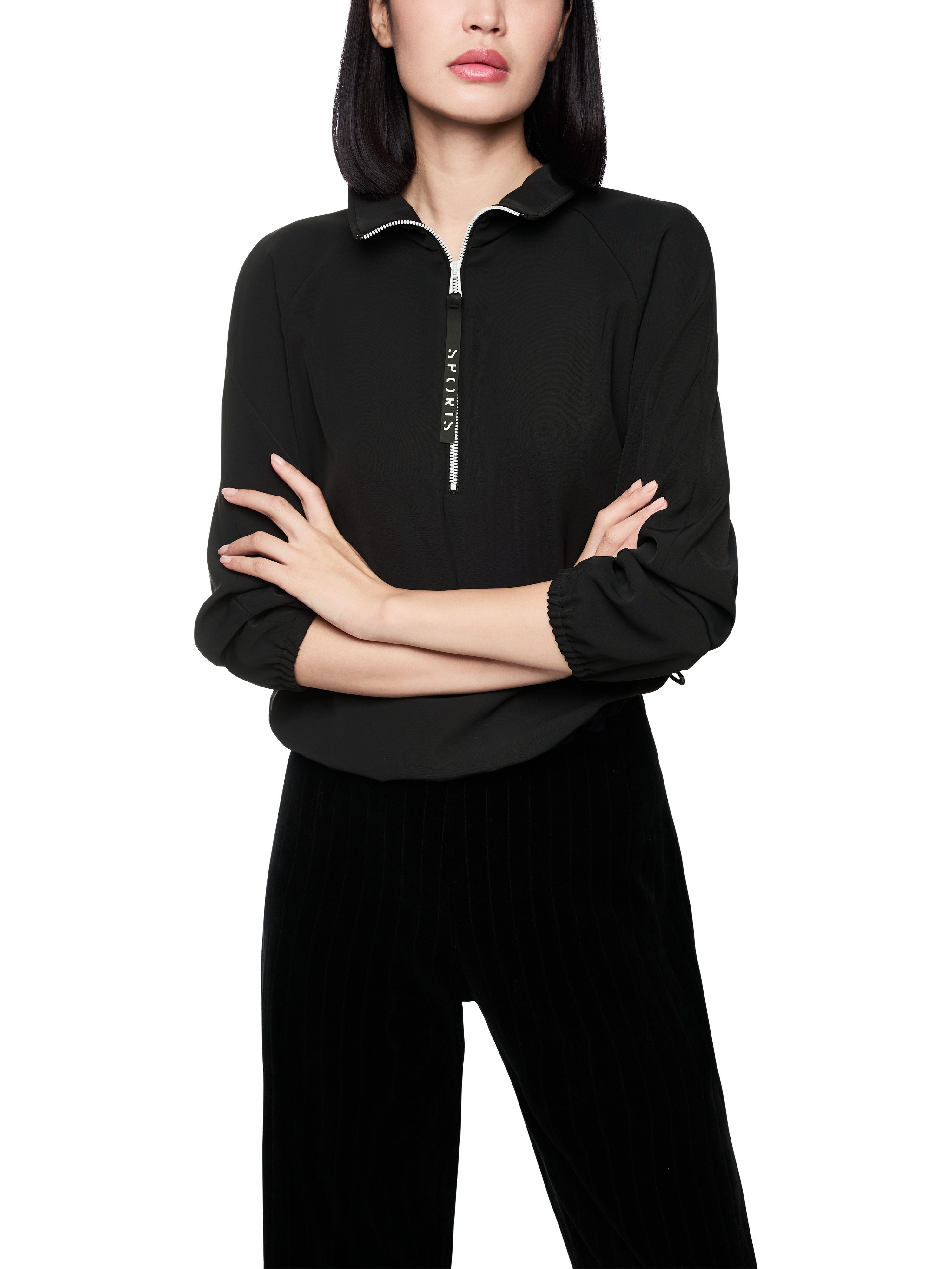 Marc Cain Shirtbluse Ski is the Limit Premium Damenmode mit Zipper und Tunn günstig online kaufen