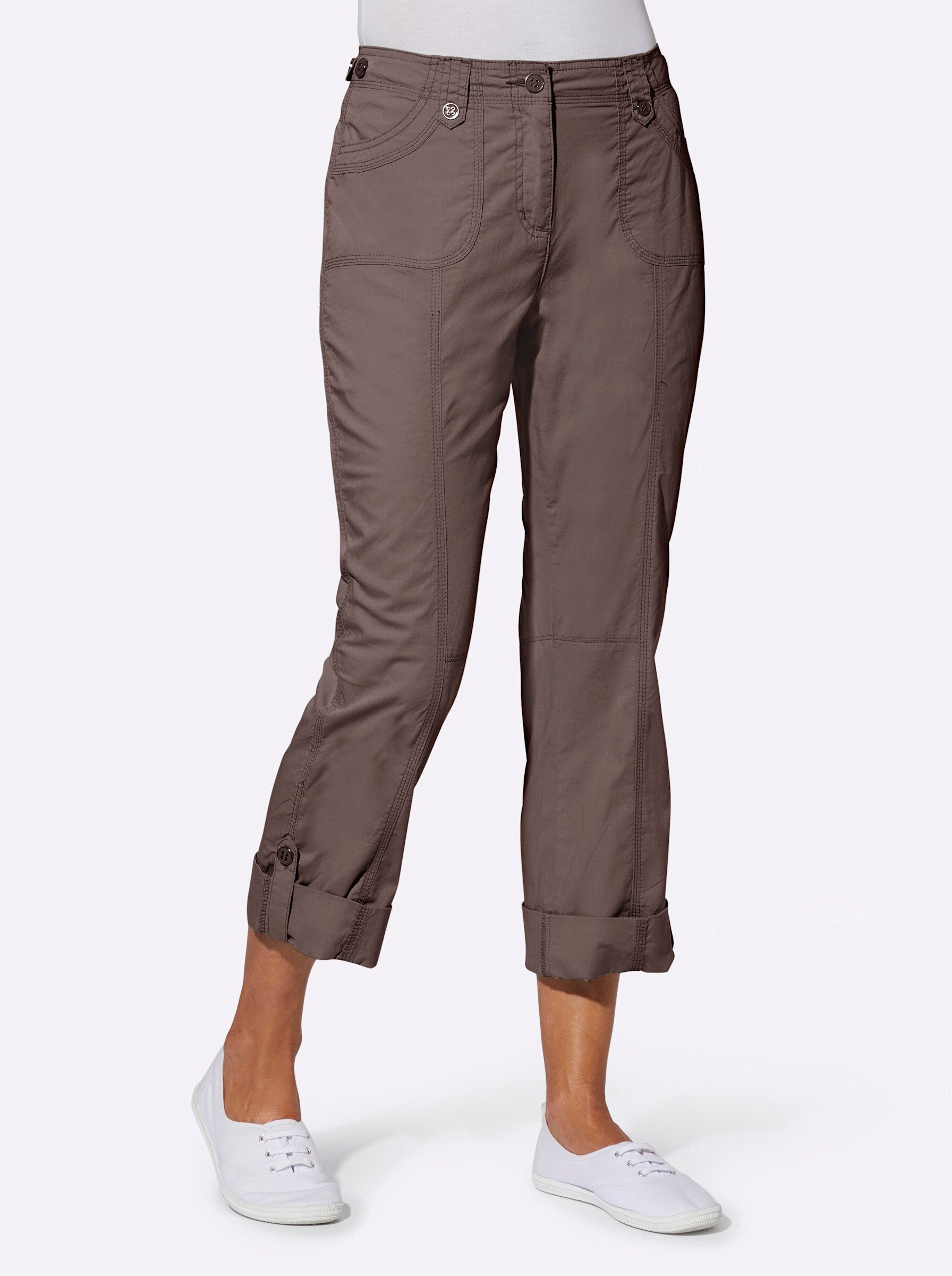 WITT WEIDEN Jerseyhose Innenbeinlänge ca. 69 cm dunkeltaupe