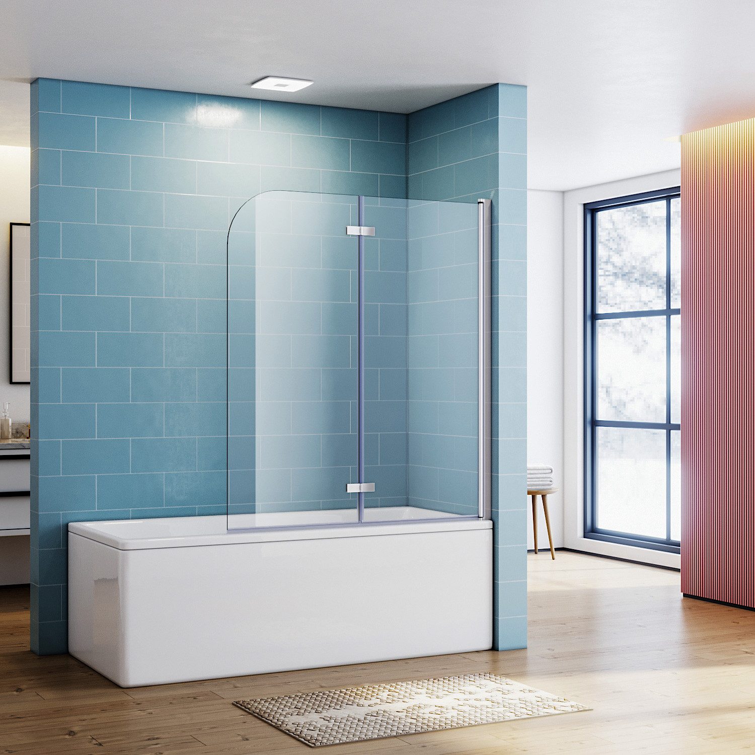 SONNI Badewannenaufsatz Duschwand für Badewanne 2-teilig günstig online kaufen