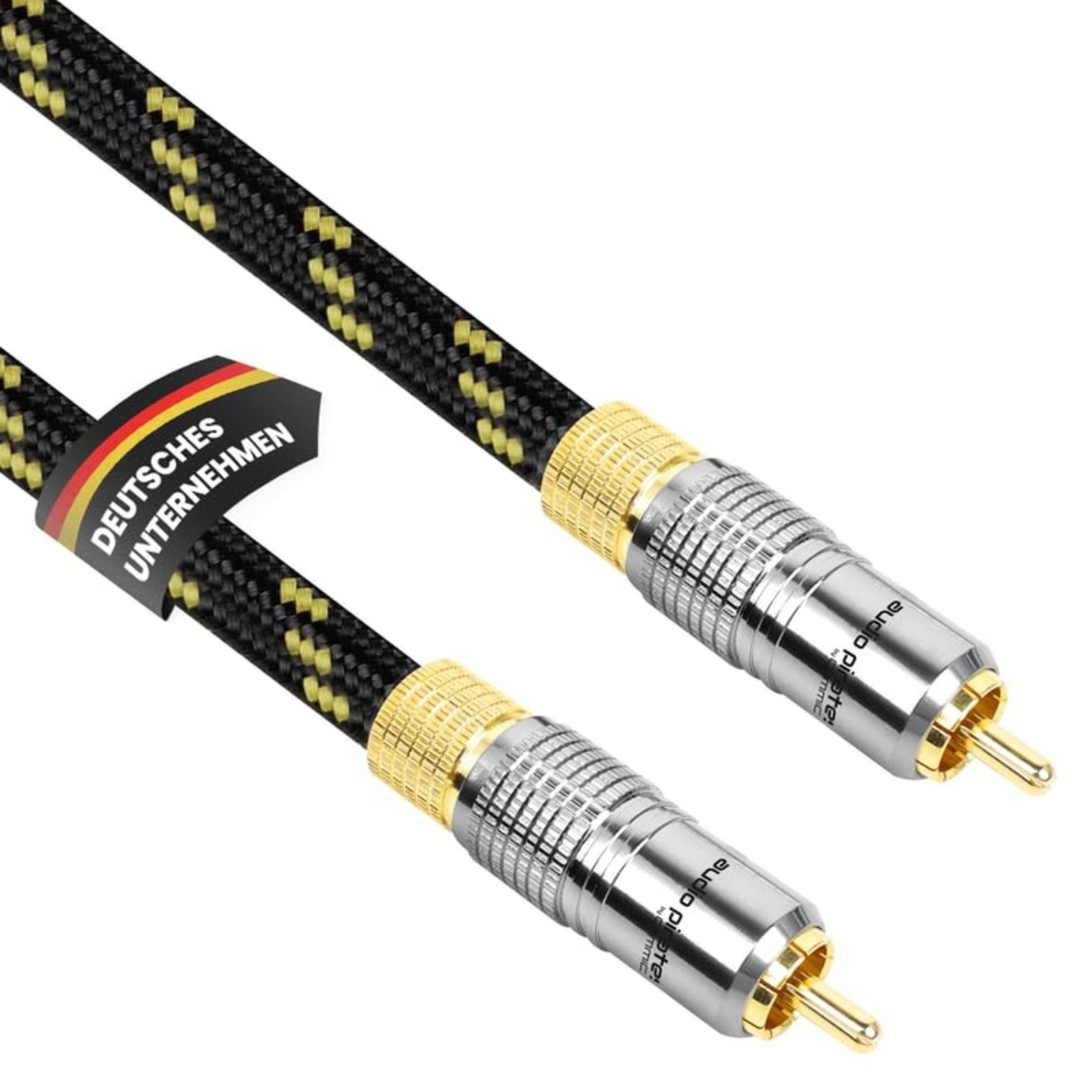 audio pirates Subwoofer Kabel Cinch 4x geschirmt Audio-Kabel, Cinch, (1000 cm), OFC, vergoldet - Spitzenklasse
