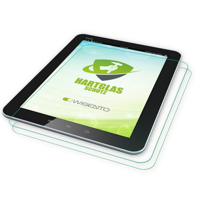 Wigento Tablet-Hülle 2x Premium 0 26 mm Hartglas Schock Folie für Huawei MediaPad M6 8.4 Glas Schutz Hülle