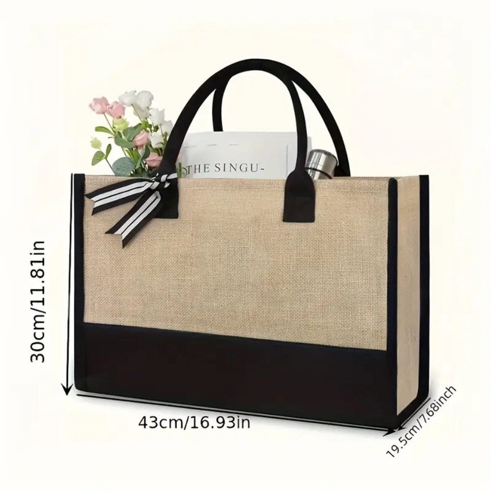 Venicce Love Einkaufsbeutel Elegante Jute-Tragetasche - Ideal für Einkaufen günstig online kaufen