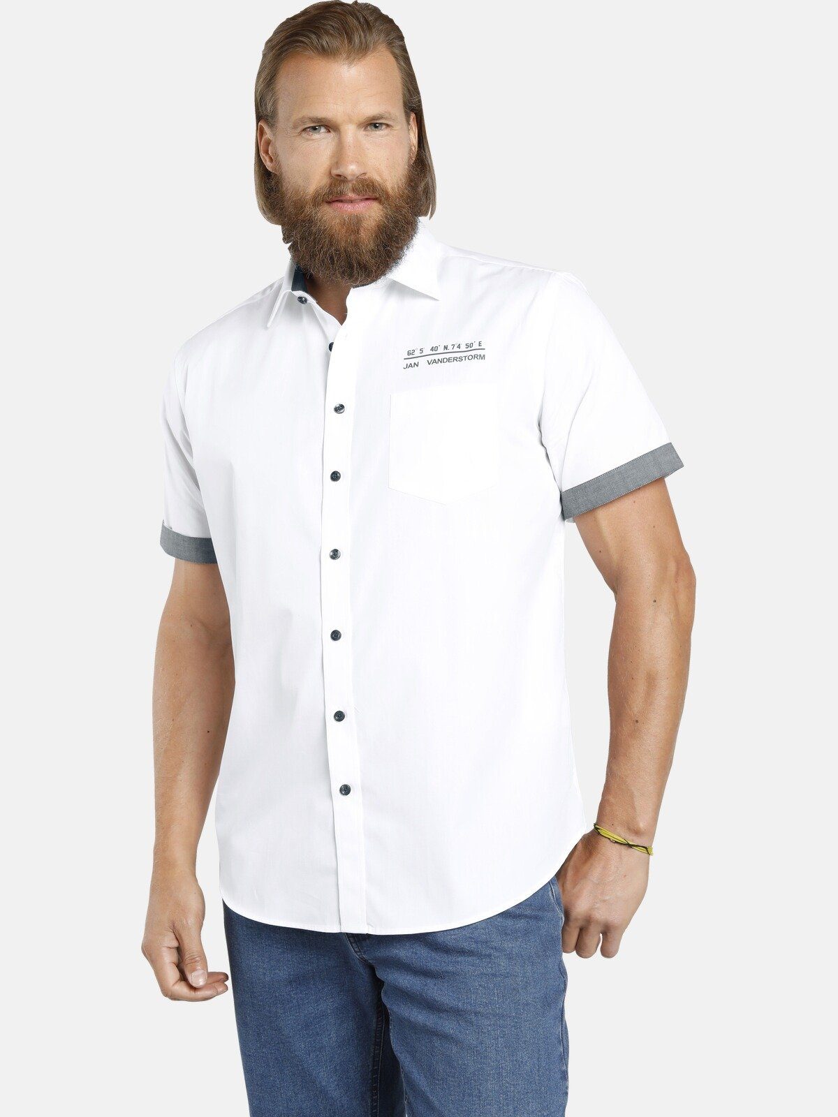 Jan Vanderstorm Kurzarmhemd EVIN Comfort Fit günstig online kaufen