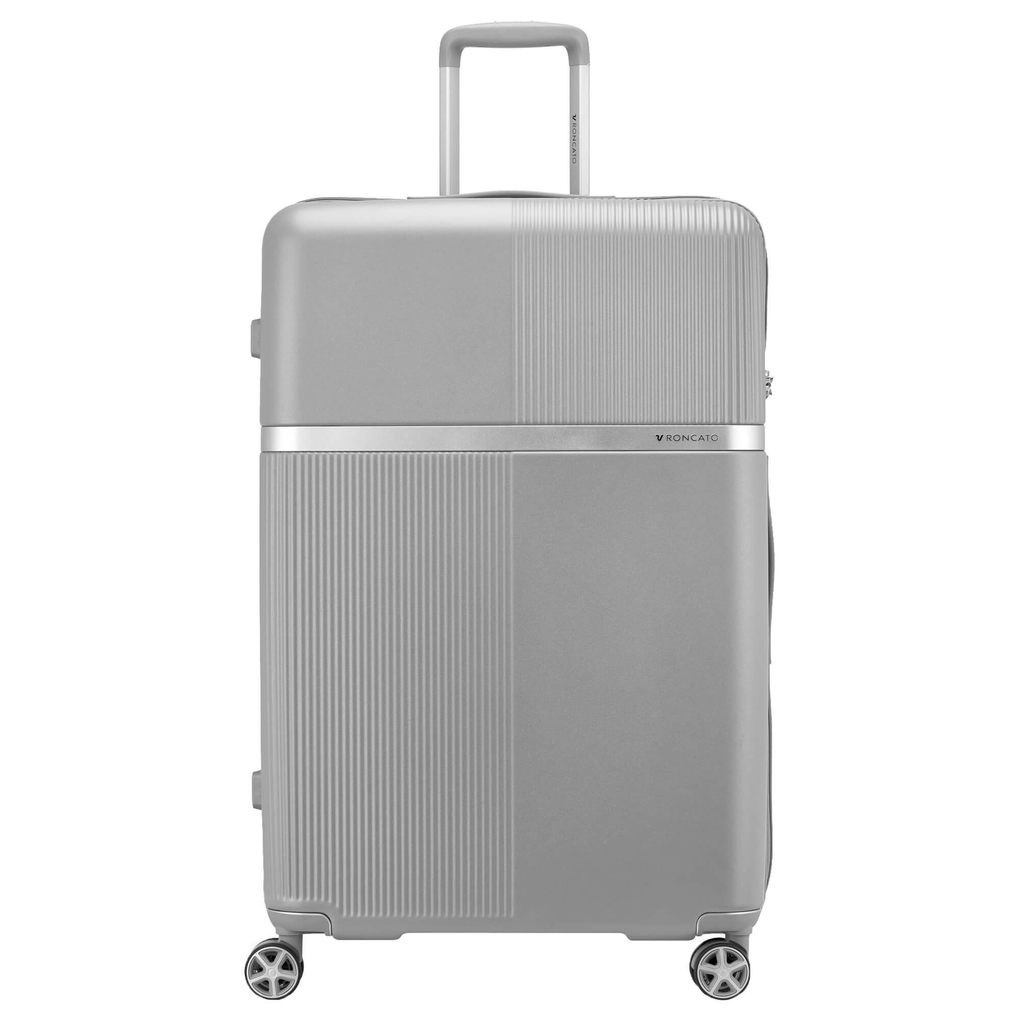 RONCATO Koffer AirGlam - 4-Rollen-Trolley L 77 cm erw. (grigio perla), 4 Rollen Rollen