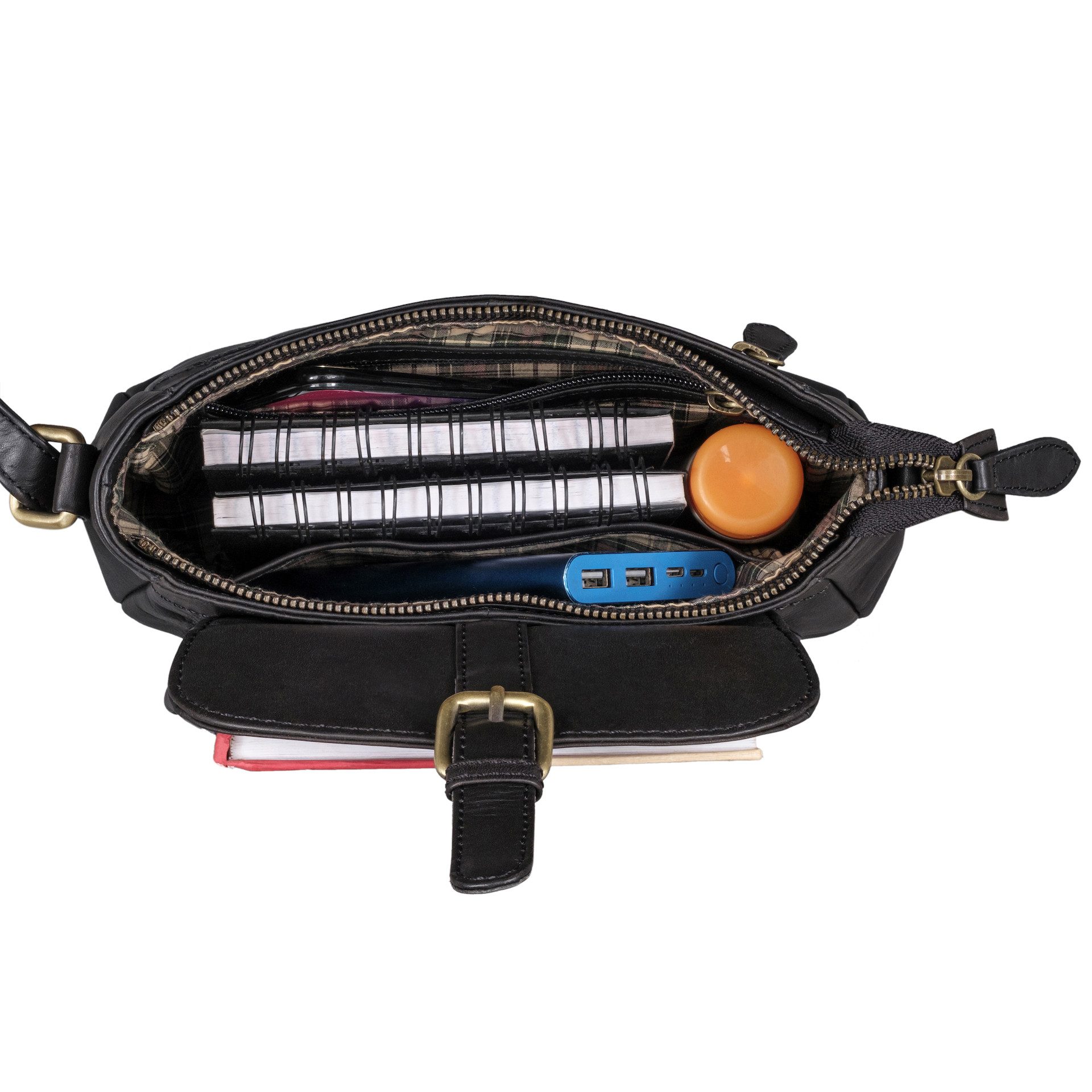 Benthill Umhängetasche Damen Echt Leder Handtasche Shopper Vintage Umhängetaschen, Schultergurt / Umhängegurt Reißverschlussfach