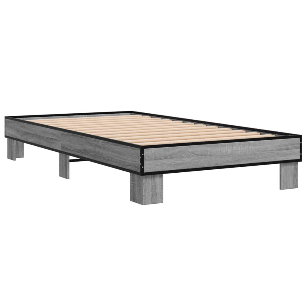 vidaXL Bett Bettgestell Grau Sonoma 75x190 günstig online kaufen