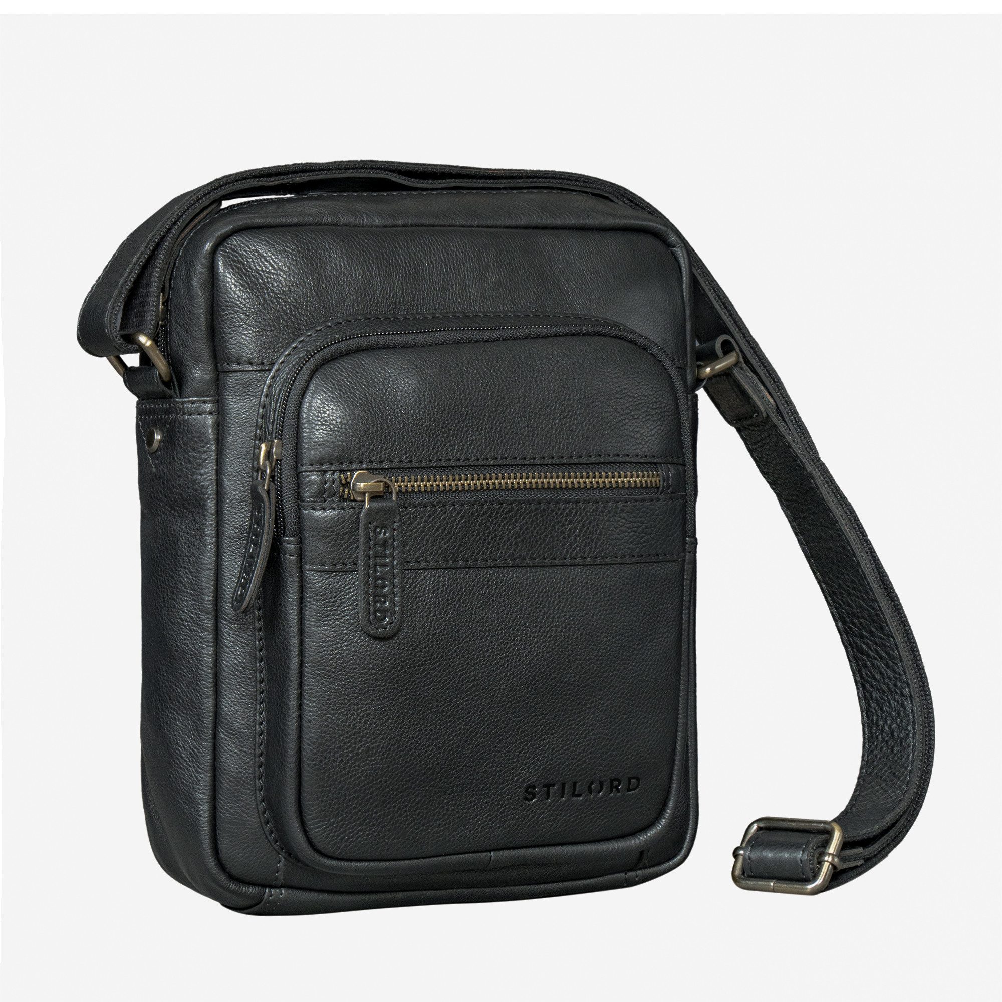 Schultertasche "Joao" Vintage Umhängetasche Herren Klein Leder für Tablet 10 Zoll