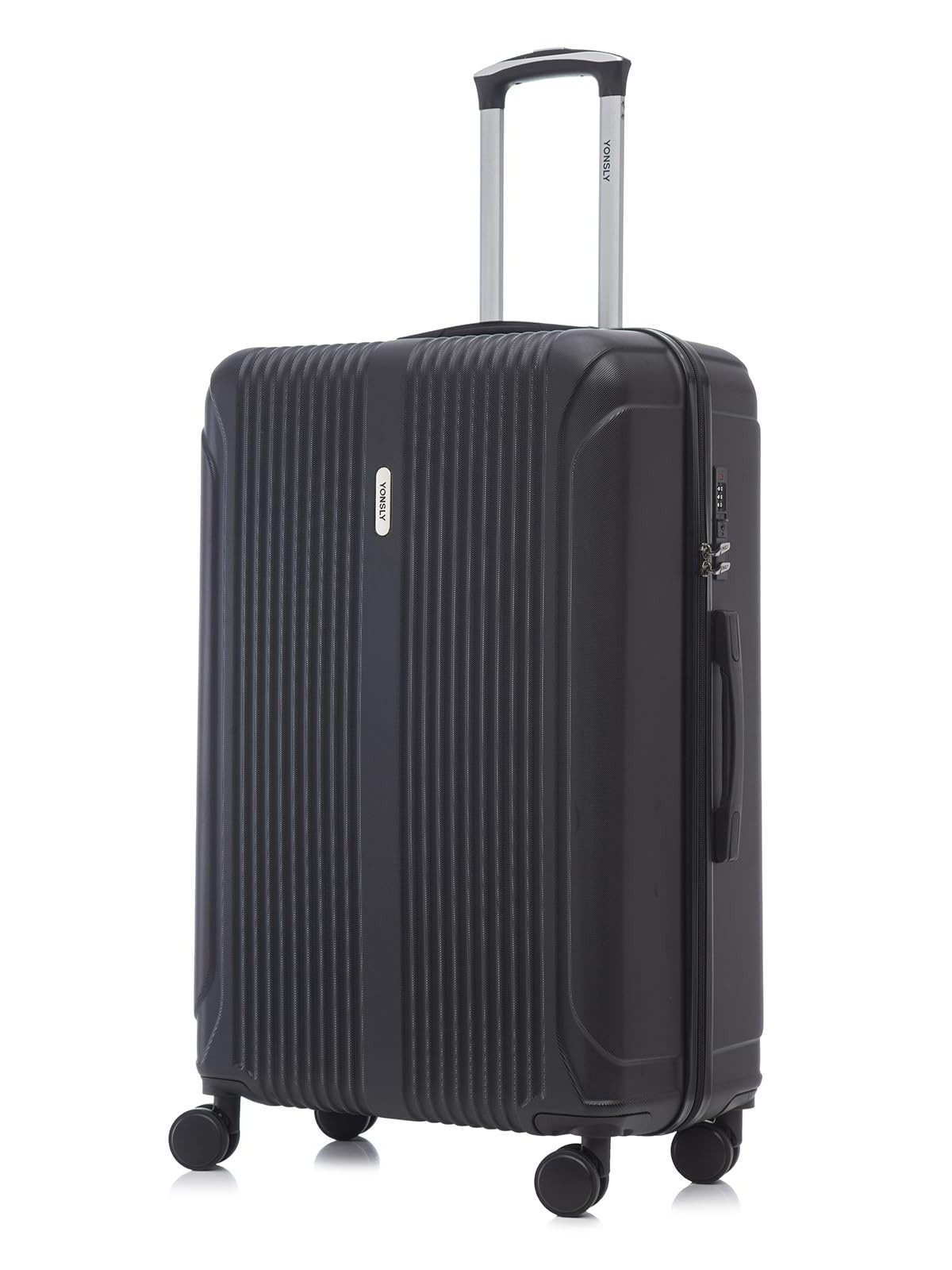 YONSLY Koffer Hartschalenreisekoffer Trolley mit Zahlenschloss, Rollkoffer, 4 Rollen, Wasserabweisend Stoßfest Robust