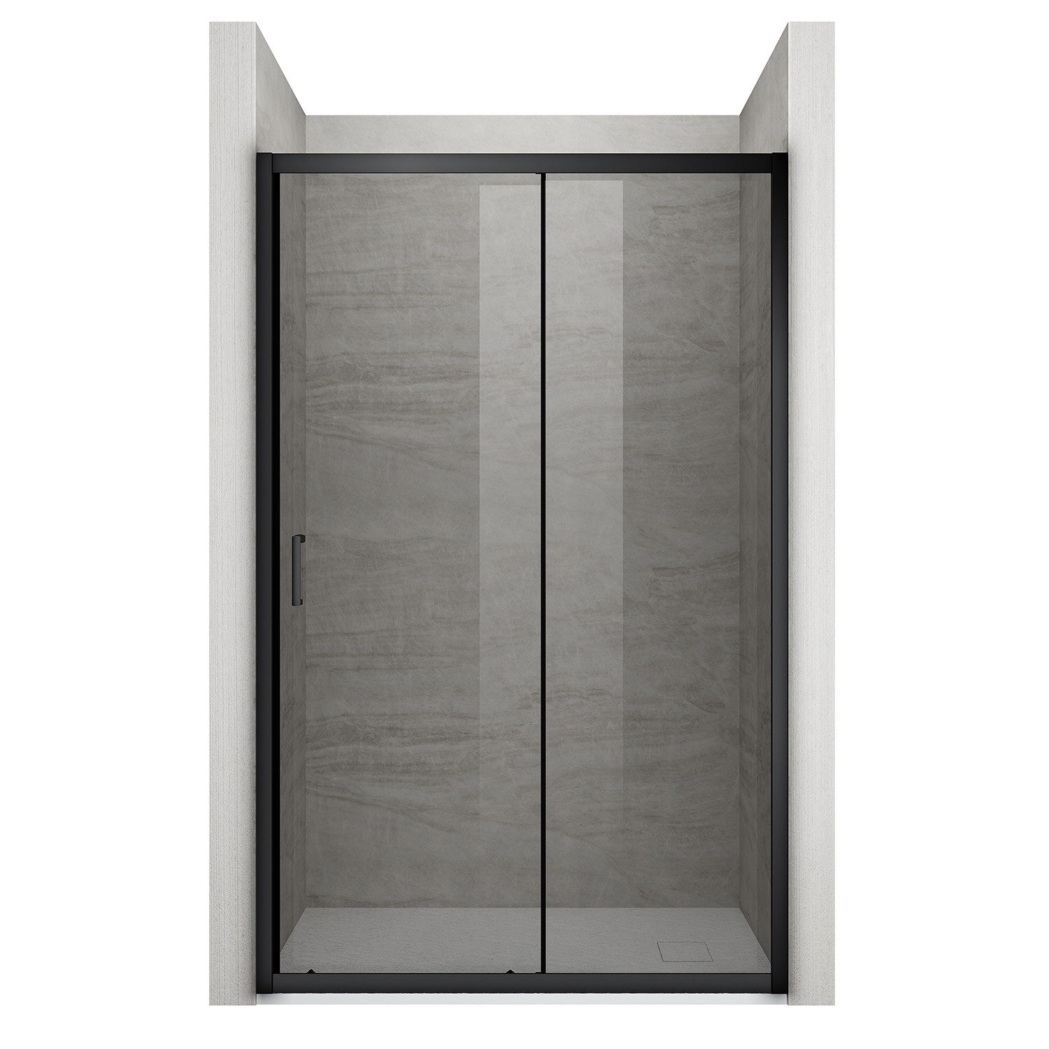 SONNI Dusch-Schiebetür Dusch-Schiebetür Duschschiebetür,Nischendusche,Duschtür, 100x185 cm, Maße (Breite x Höhe): 100-170 cm x 185 cm – Bild 4 von 5