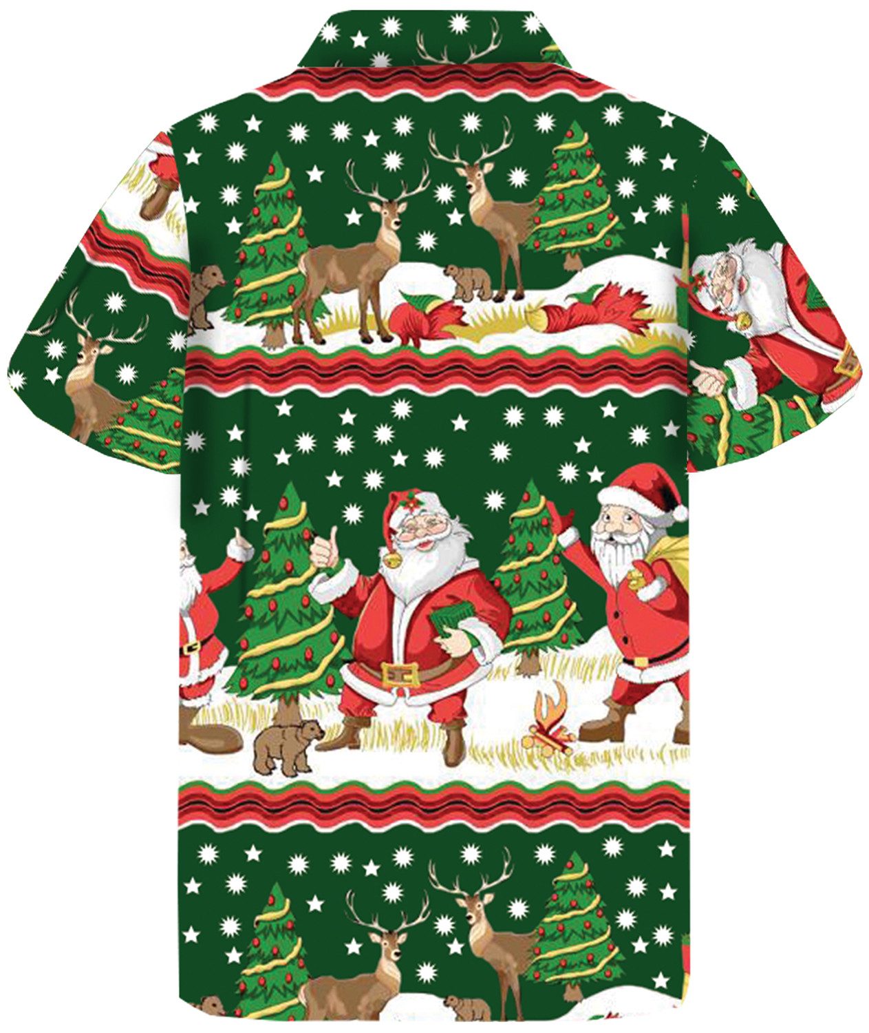 King Kameha Hawaiihemd Christmas Border Print Funky Hawaii-Hemd Kurzarm Fro günstig online kaufen