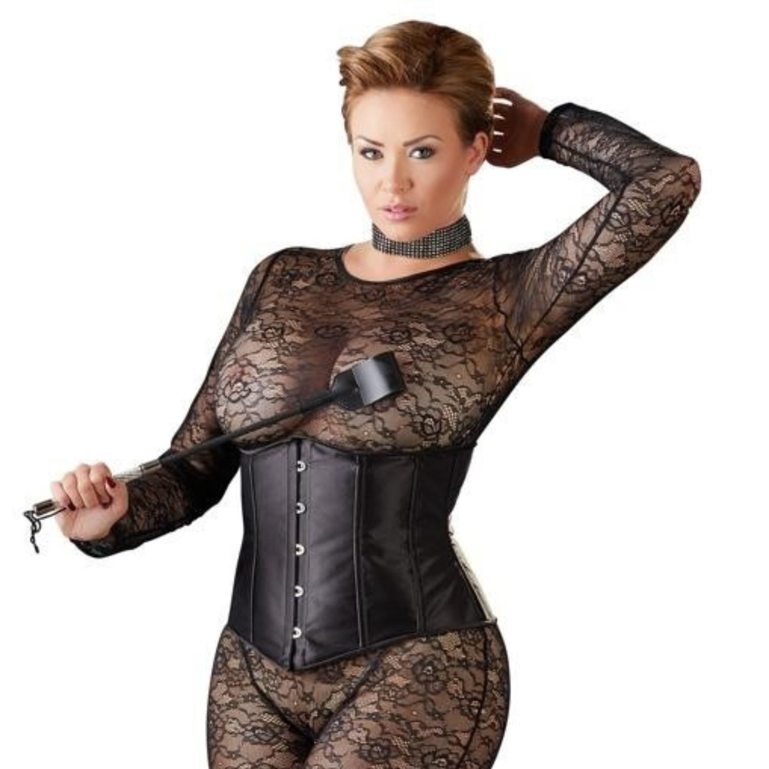 Cottelli CURVES Corsage Unterbrust Taillen Corsage Curvy schwarz sexy
