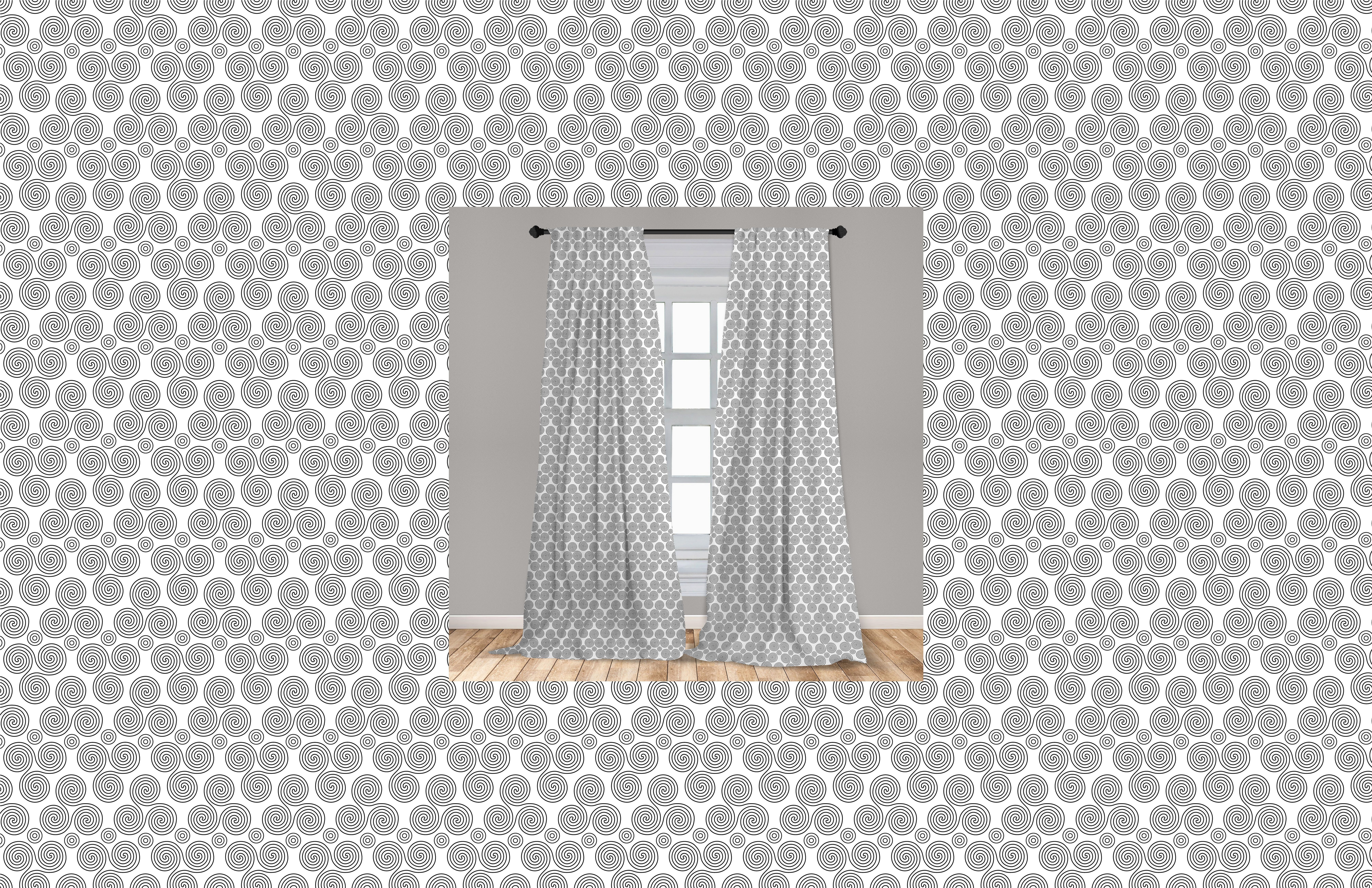 Gardine Vorhang Wohnzimmer Triskele Microfaser, Repetitive Dekor, für Schlafzimmer Abakuhaus, Kunst Abstrakt