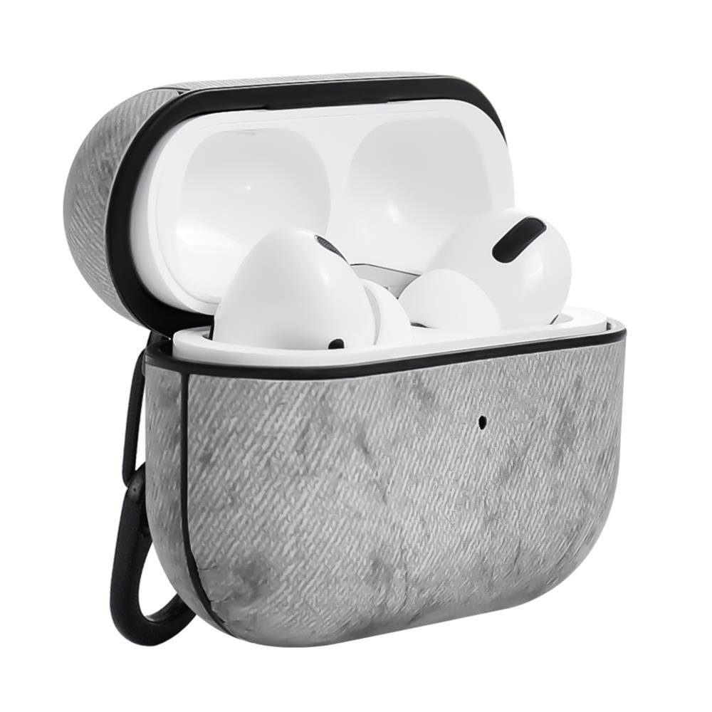 Terratec Kopfhörer-Schutzhülle AirBox Pro - Airpods Kopfhörer Schutzhülle, Case, Cover, Hülle, Etui, grau, Fabric Gray - 325111