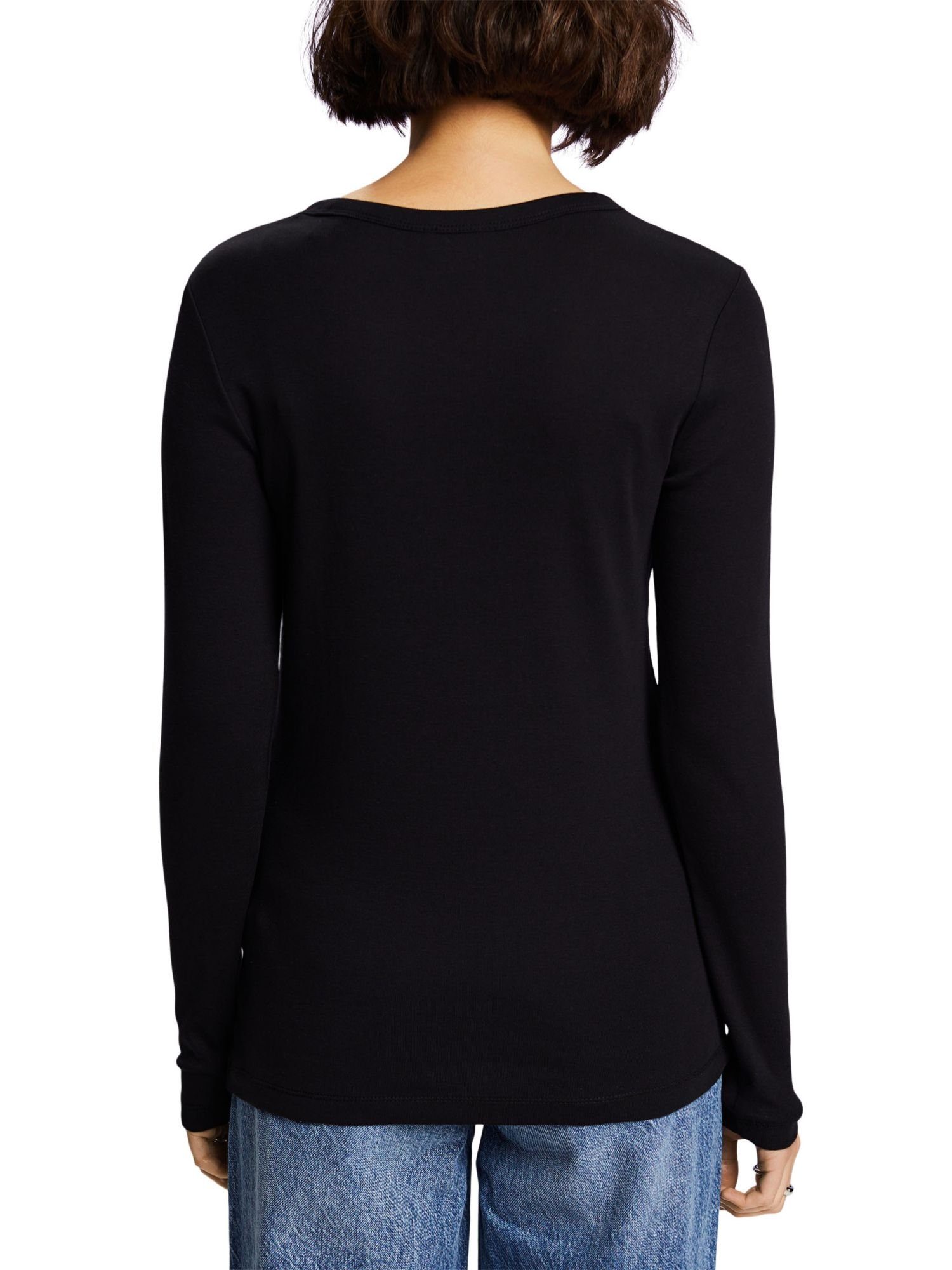 Langarmshirt BLACK Esprit T-Shirts (1-tlg)