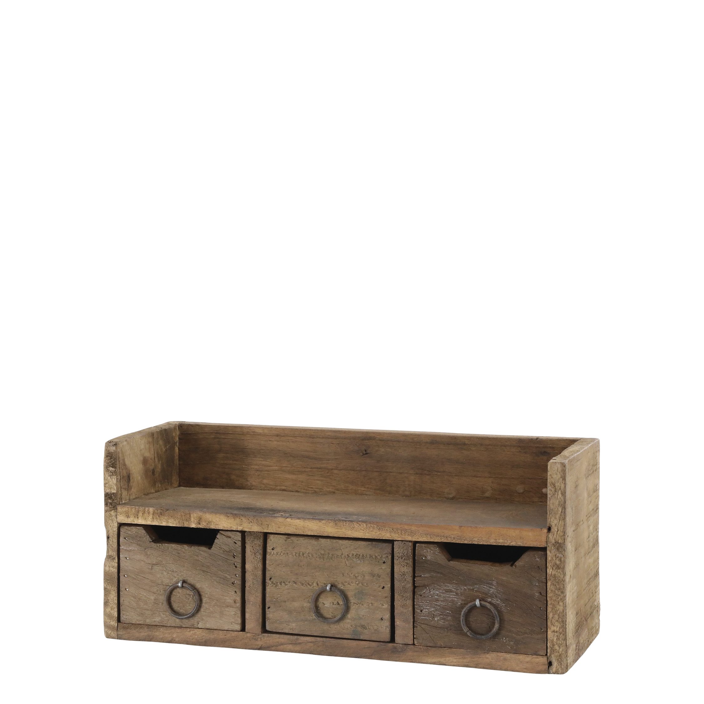 Chic Antique Regal Grimaud Regal / Aufsatz Box mit Schubladen L36 cm natur, günstig online kaufen