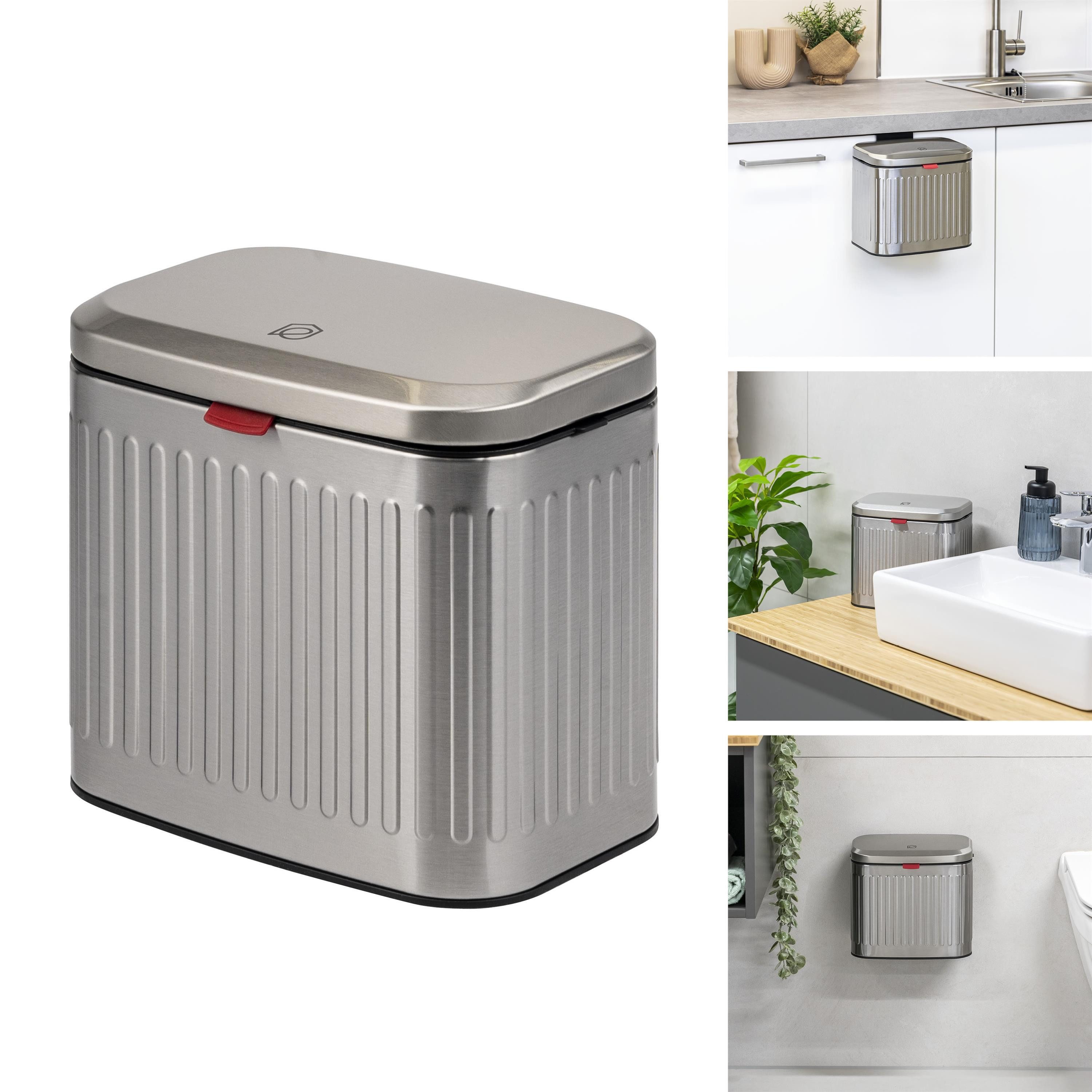 eluno Mülleimer Küchen- und Badabfalleimer, 3 Liter Fassungsvermögen