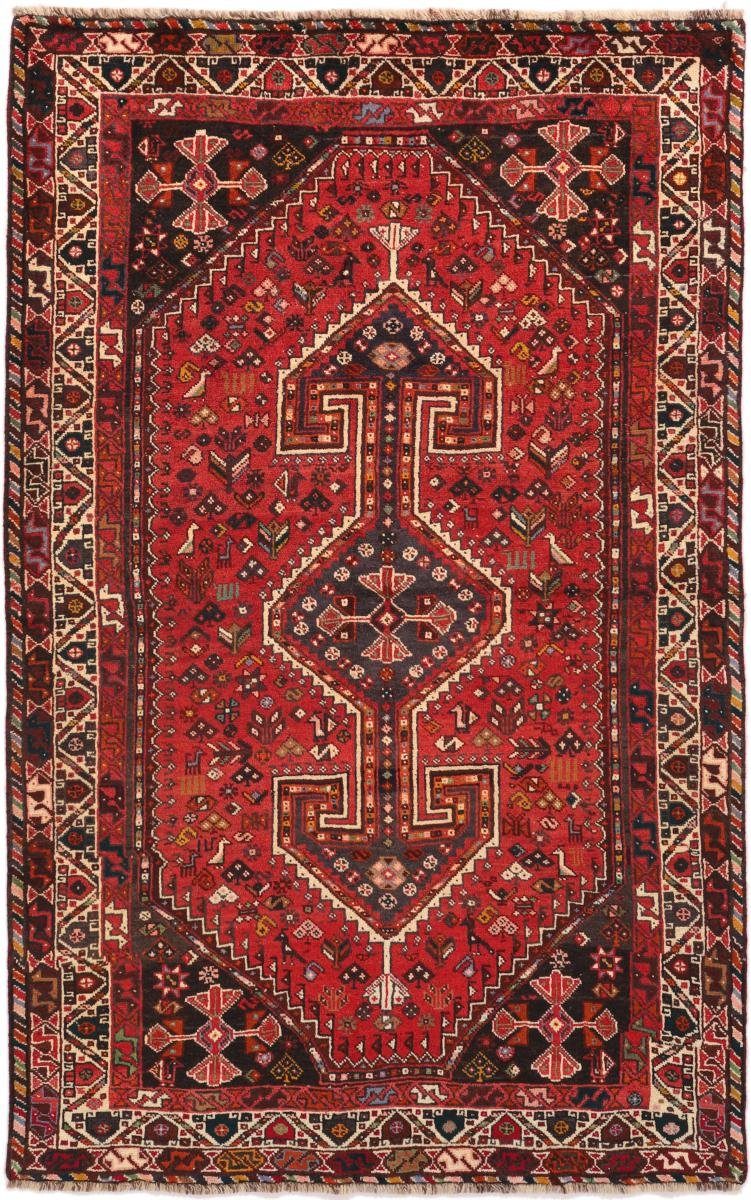 10 Handgeknüpfter Höhe: Trading, Perserteppich, Orientteppich / Orientteppich rechteckig, Shiraz mm 160x255 Nain