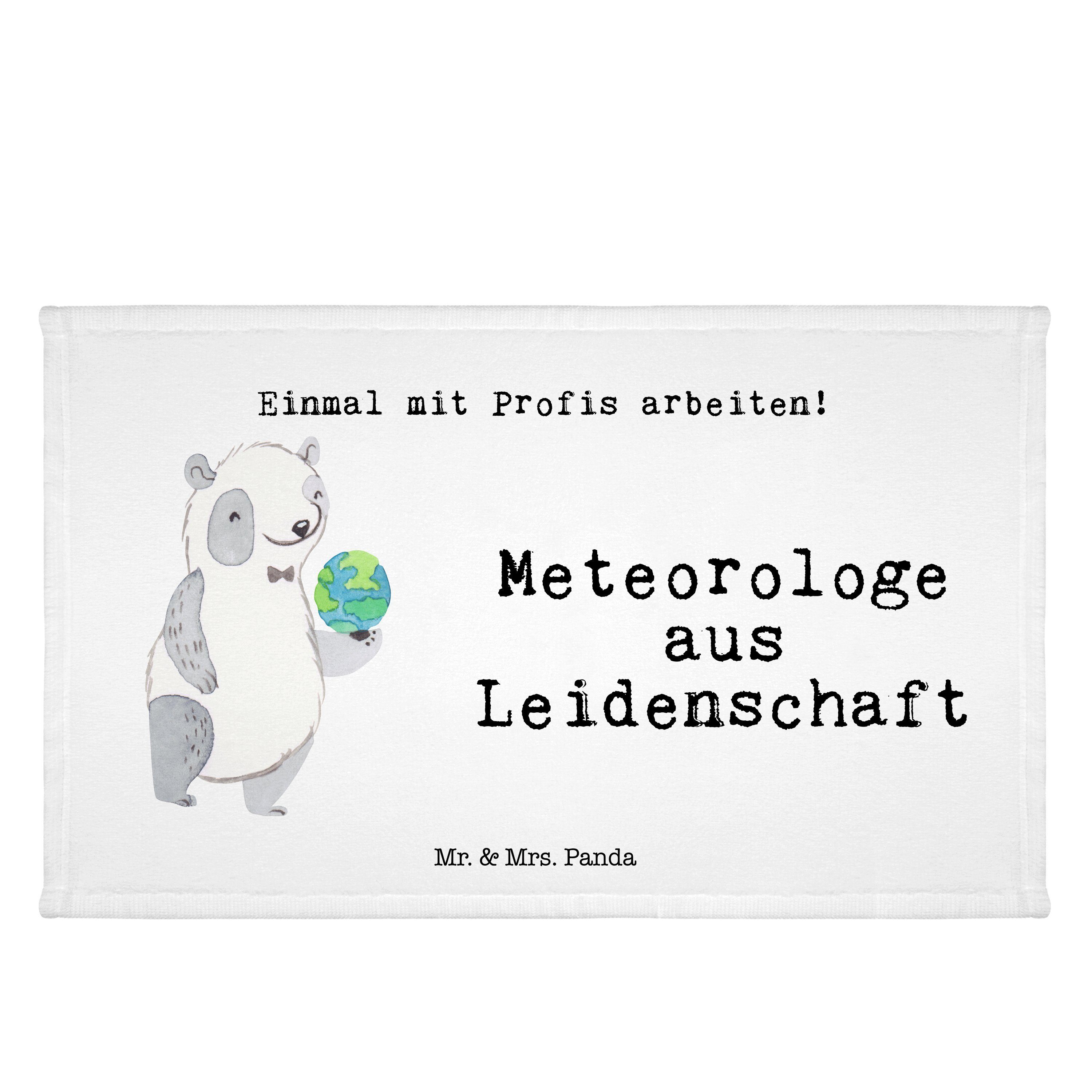 Mr. & Mrs. Panda Handtuch Meteorologe aus Leidenschaft - Weiß - Geschenk, Sport Handtuch, Frott, (1-St)