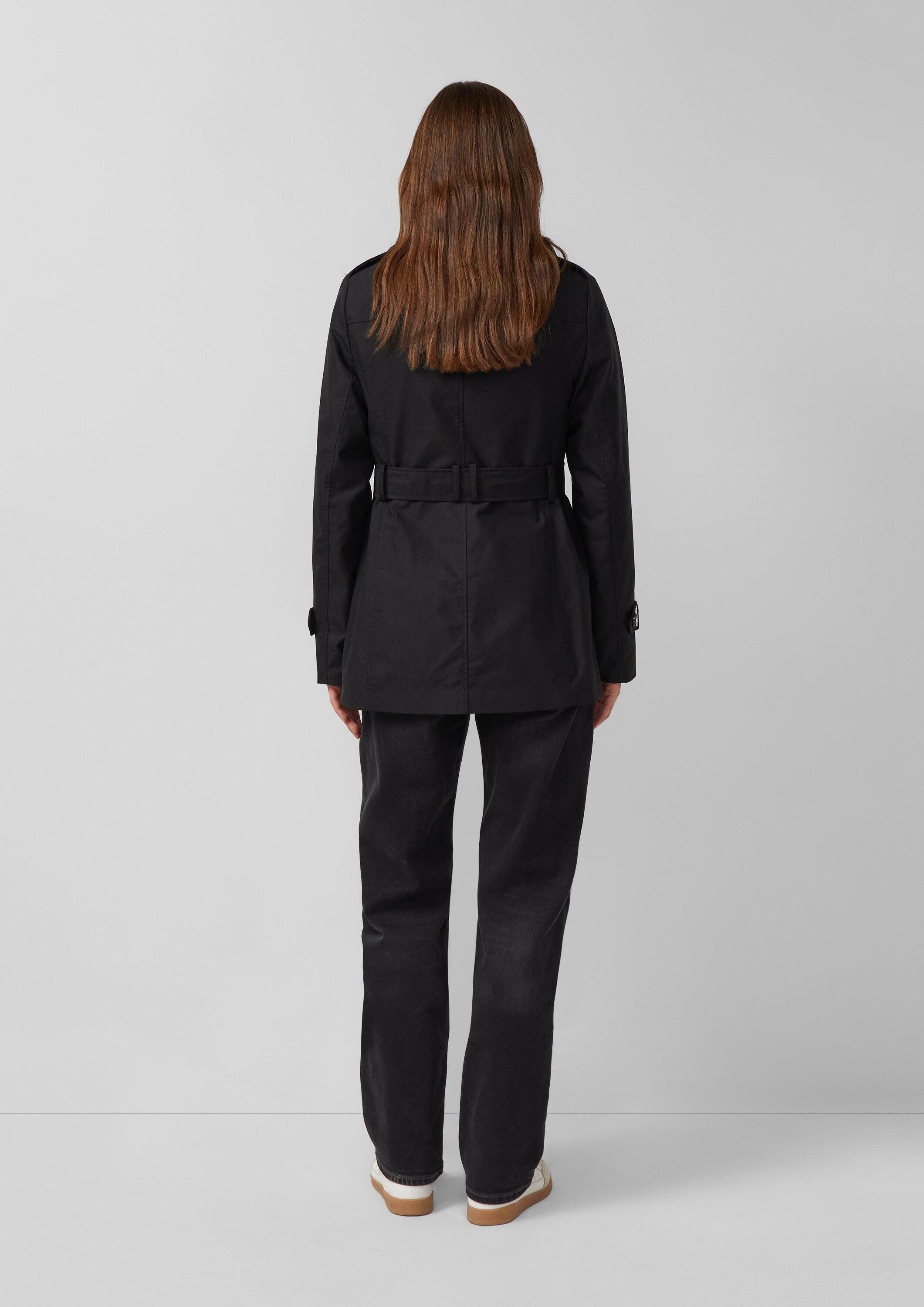 s.Oliver Trenchcoat Outdoor-Jacke Wasserabweisender Trenchcoat im Slim Fit