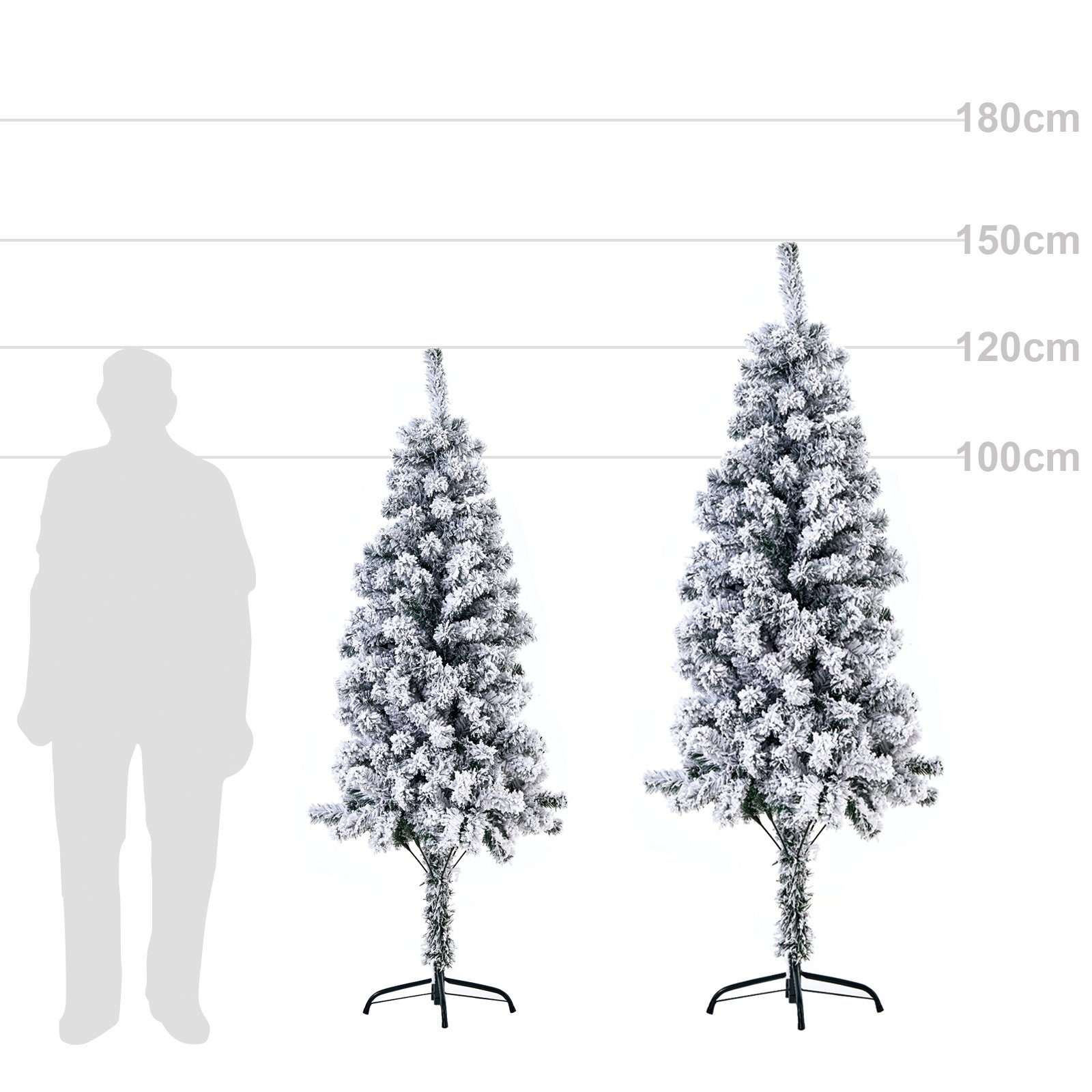 BIGTREE Künstlicher Weihnachtsbaum Weihnachtsbaum Tannenbaum,120cm/150cm