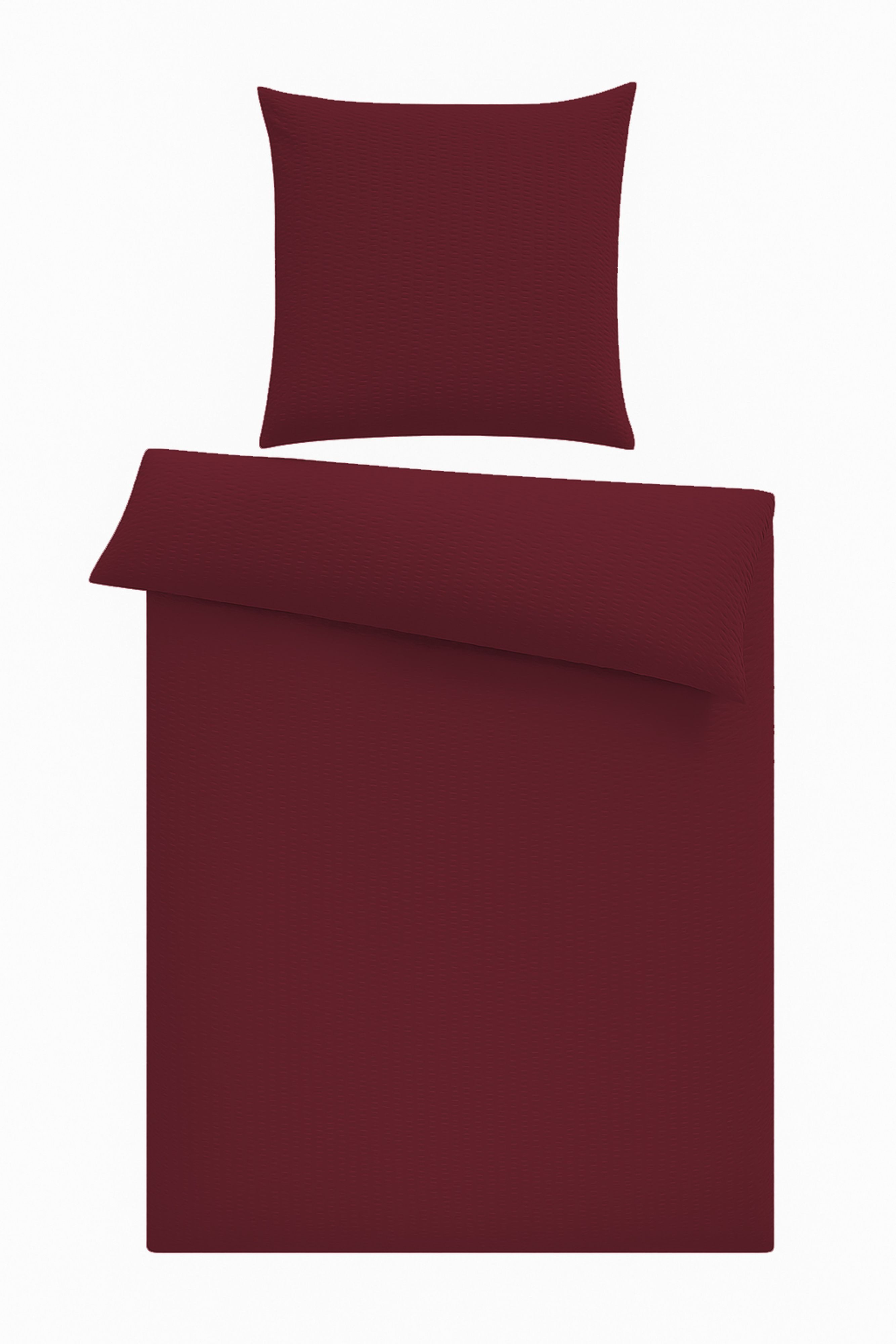 One Home Bettwäsche Seersucker Uni, Seersucker, 4 teilig, Knitterfrei, weic günstig online kaufen