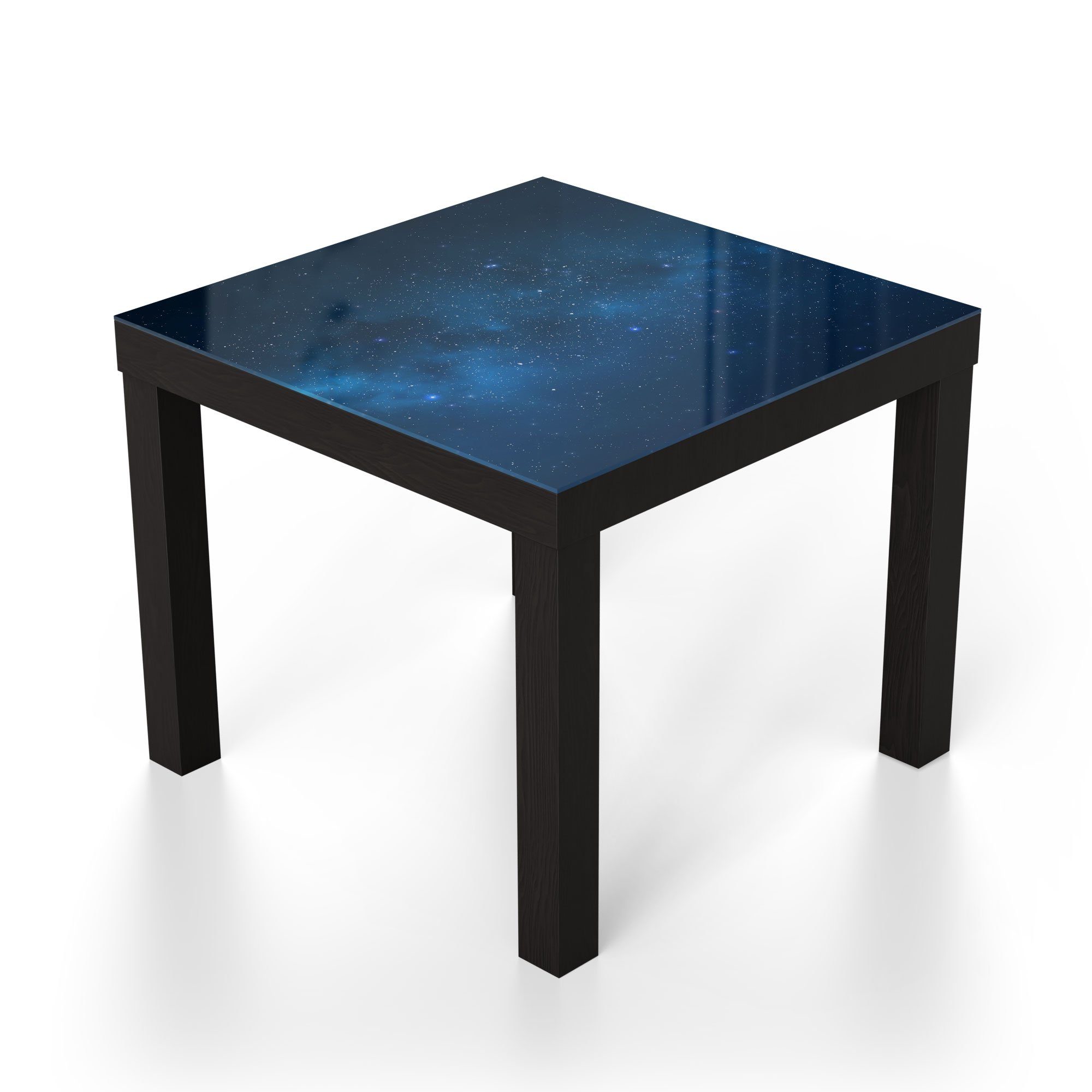 Beistelltisch Sternenhimmel', 'Nächtlicher Glas Glastisch Schwarz modern DEQORI Couchtisch