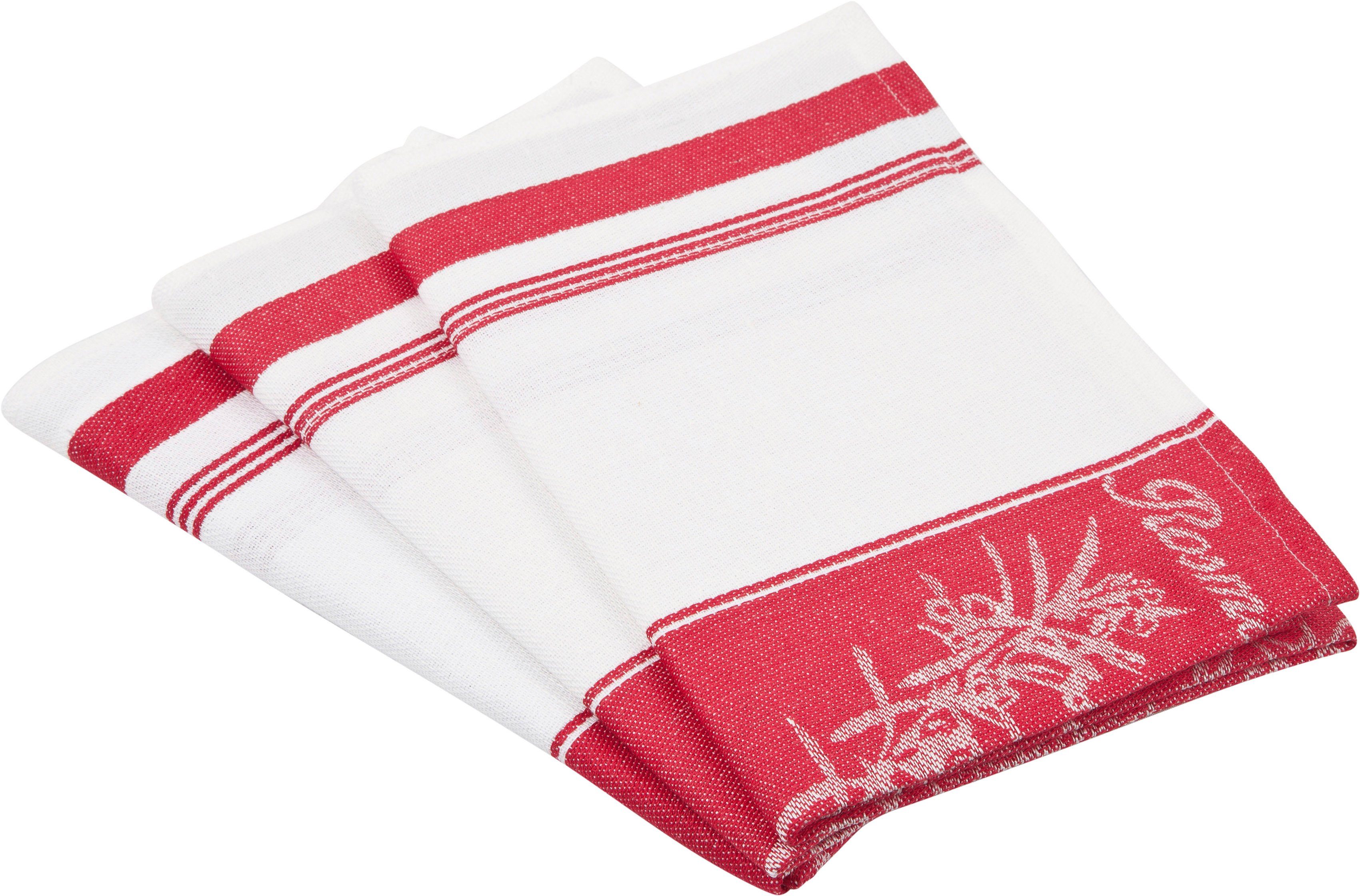 ROSS Geschirrtuch Exclusiv, (Set, 3-tlg), Mittelstreifen günstig online kaufen