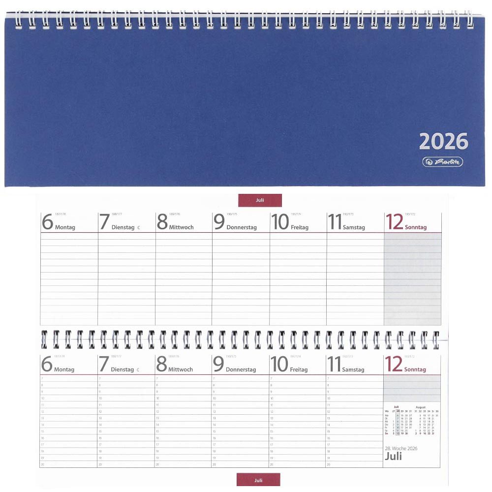 Herlitz Schreibtischkalender 2026 Colour blau