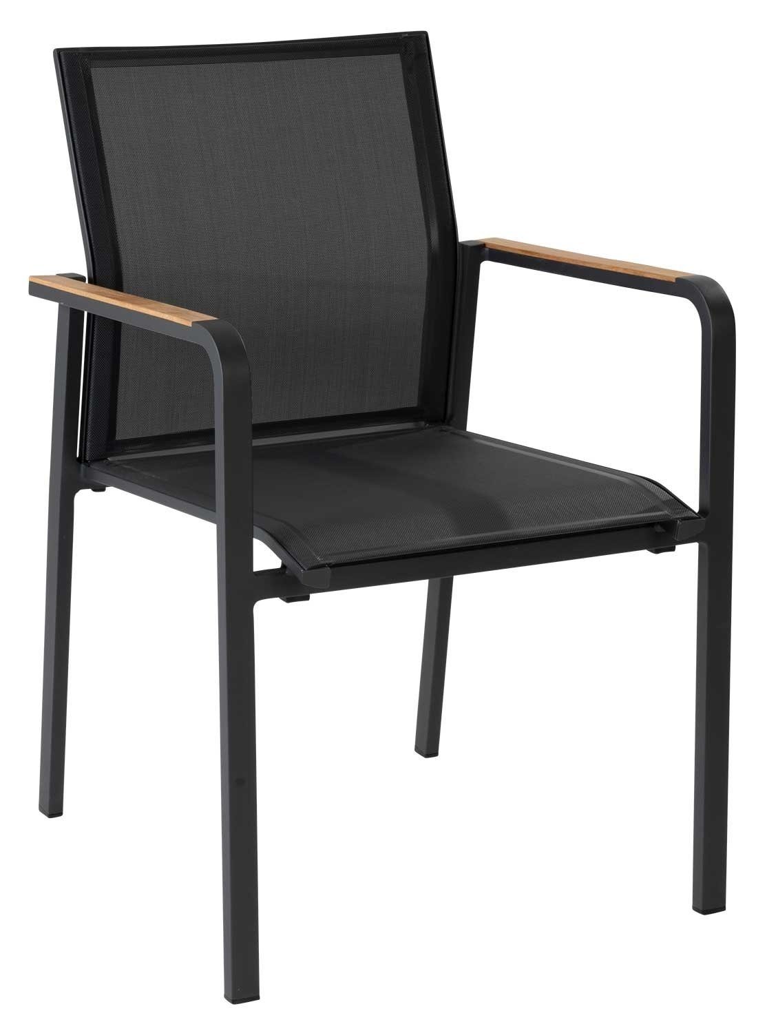 ZEBRA Möbel Gartenstuhl BEE, Aluminium, Carbon-Grau, B 55 cm, Textilen, Textilen | Stühle
