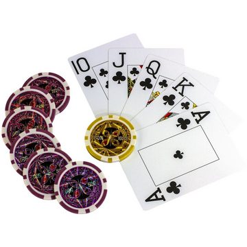 GAMES PLANET Spiel, Ultimate Pokerset Deluxe, 300er od. 600er Set, Pokerchips, Poker Set, Pokerkoffer, Pro-Poker-Set, Glücksspiel