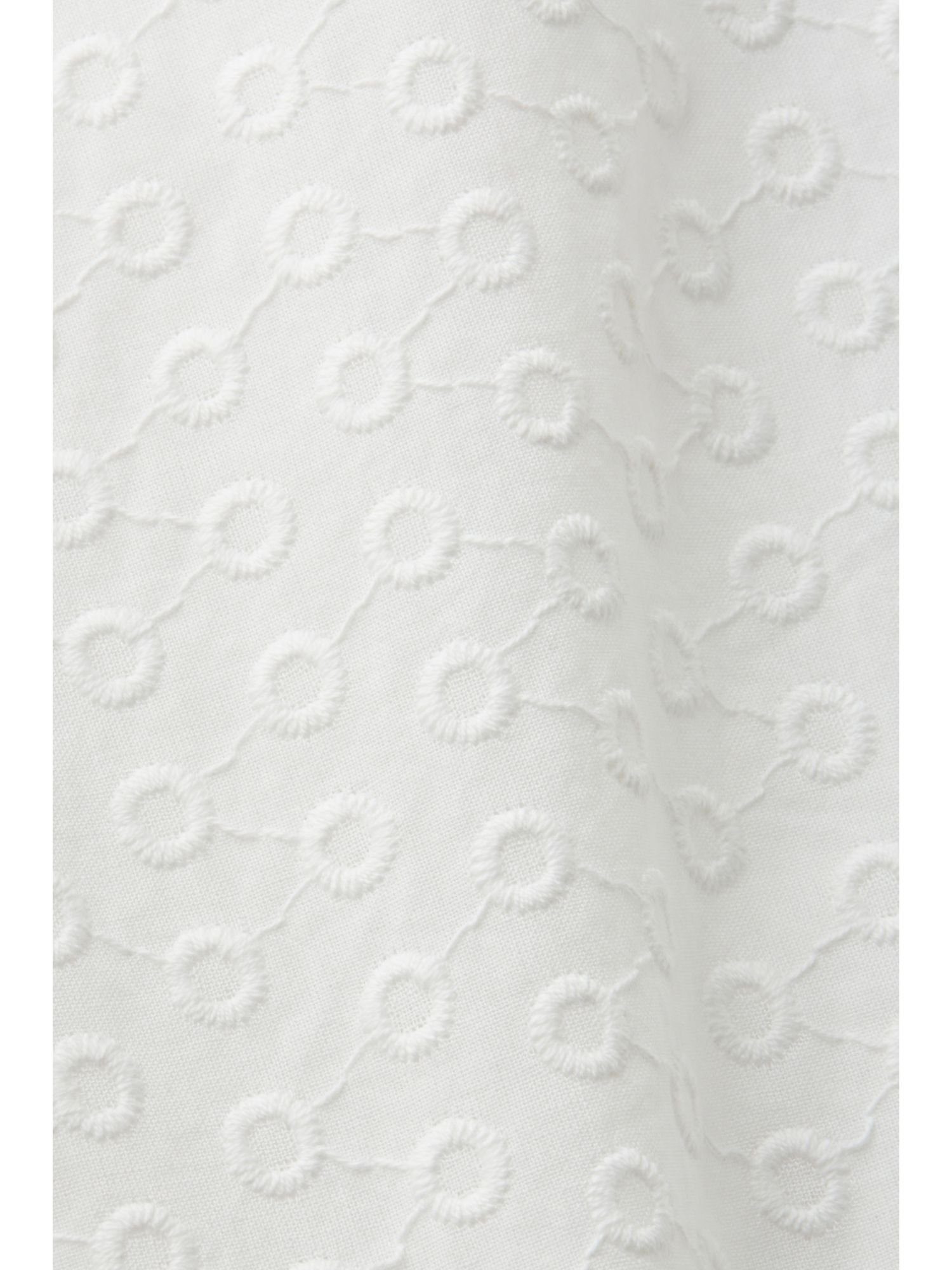 Esprit mit Stickerei, Langarmbluse Collection 100% Hemdbluse Baumwolle