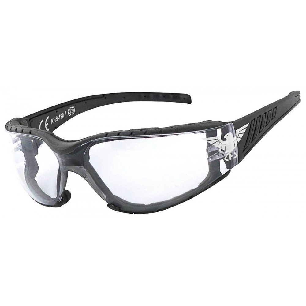 KHS Sonnenbrille Einsatzbrille, klar Sonnenbrille Etui) gummierter (Set, mit Belüftung inkl. Rahmen