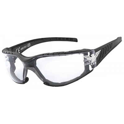 KHS Sonnenbrille Einsatzbrille, klar (Set, Sonnenbrille inkl. Etui) gummierter Rahmen mit Belüftung