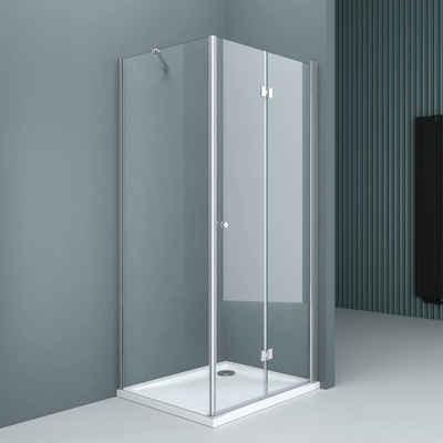 doporro Eckdusche Eck-Duschkabine Ravenna27 ESG-Sicherheitsglas inkl. Easy-Clean, BxT: 75x80 cm, Einscheibensicherheitsglas