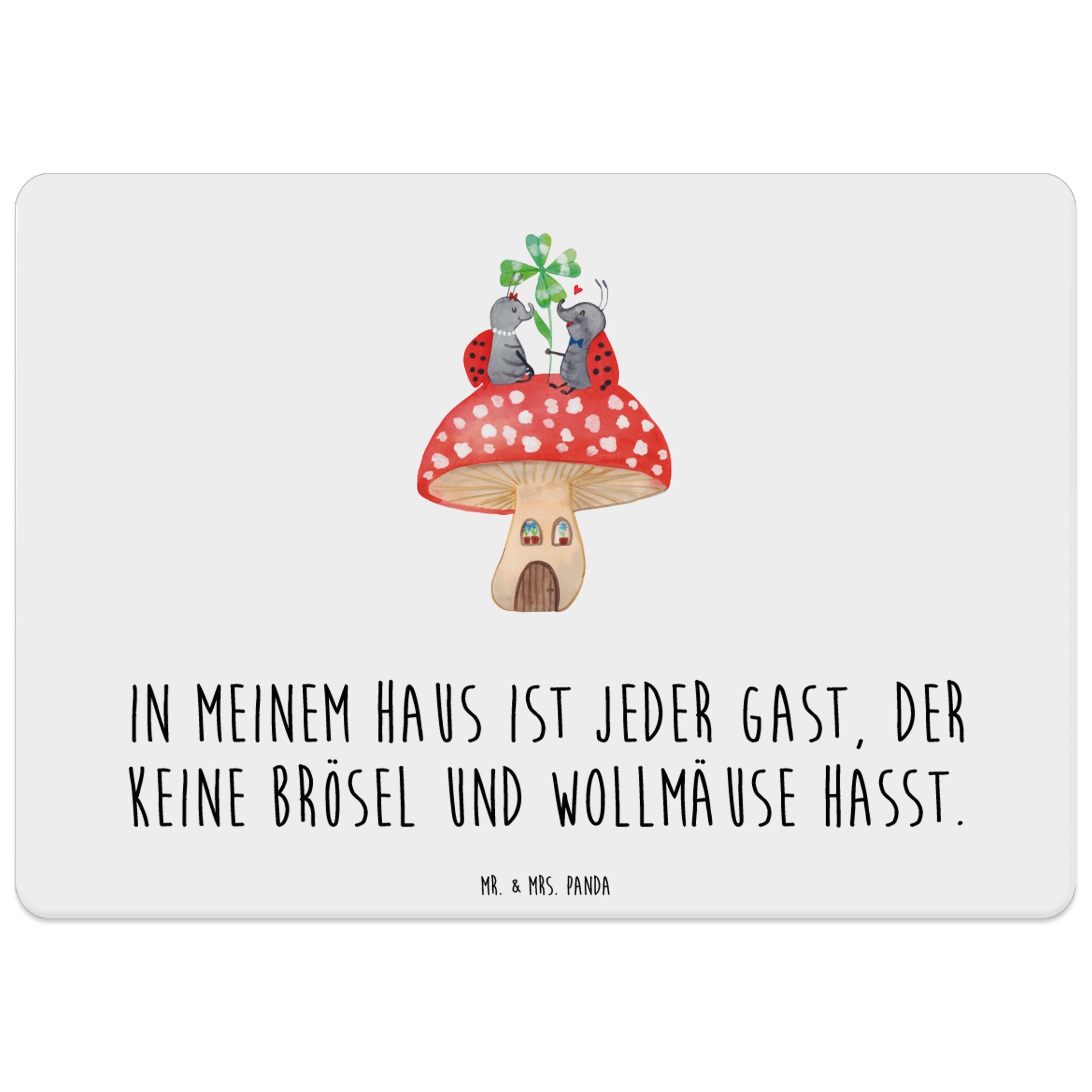 Platzset, Marienkäfer Fliegenpilz Weiß Geschenk, Tischset, lustige