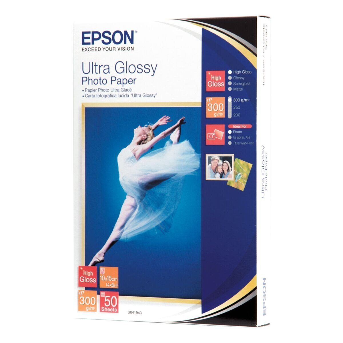 Epson Фото бумага Ultra Glossy, Format 10x15 cm, hochglänzend, 300 g/m²